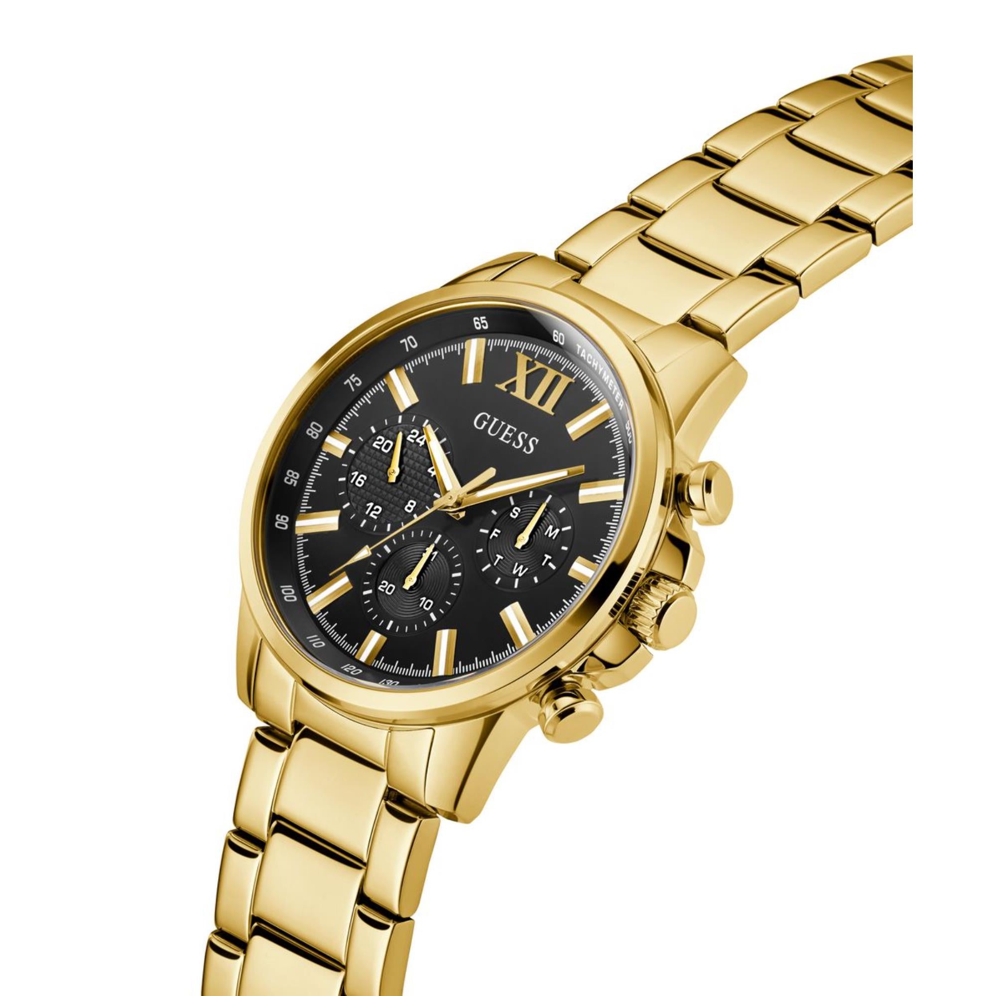 Guess Classic Black Dial Stainless Steel Strap Men's Watch GW0900G3