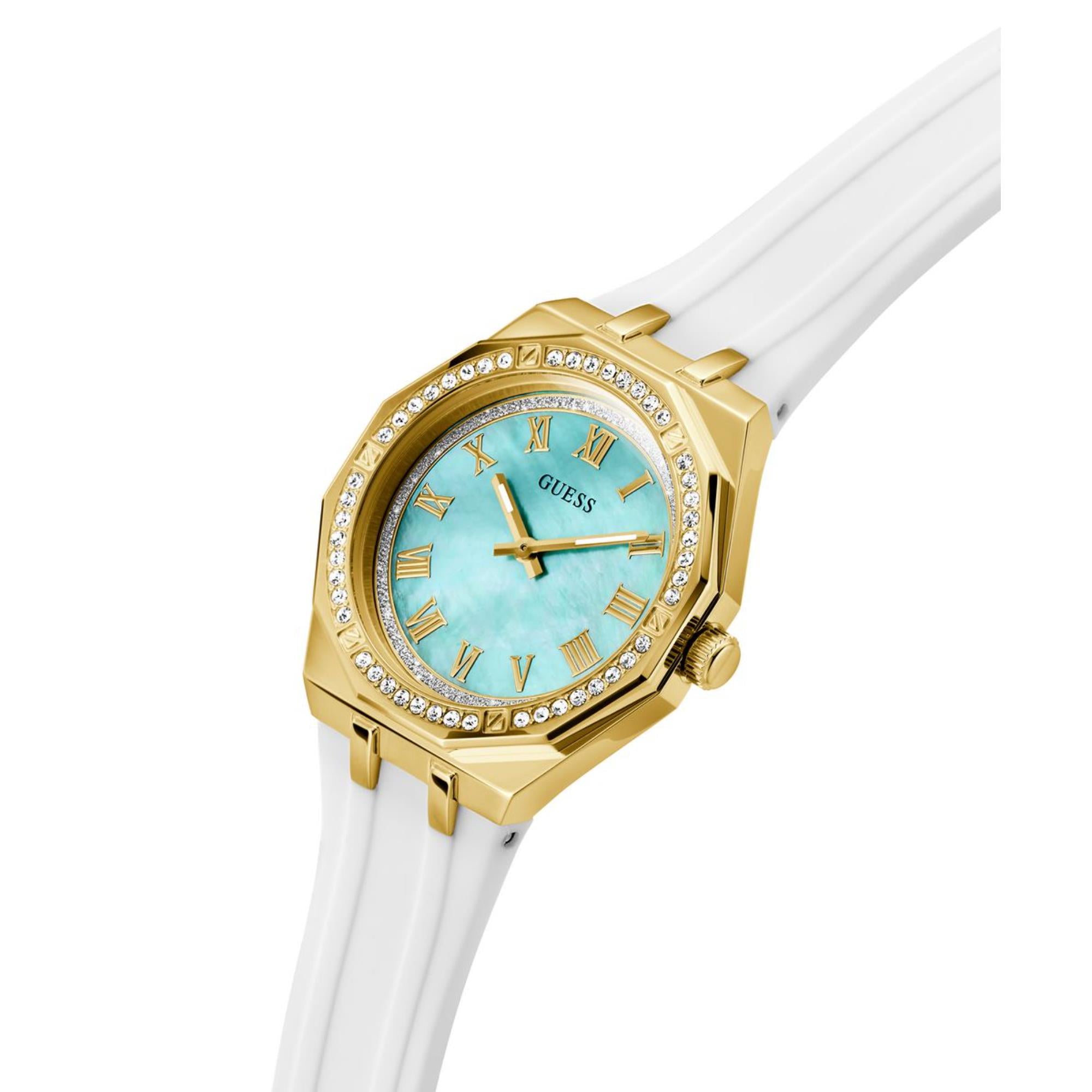 Guess Desire Green Dial Silicone Strap Women's Watch GW0872L1