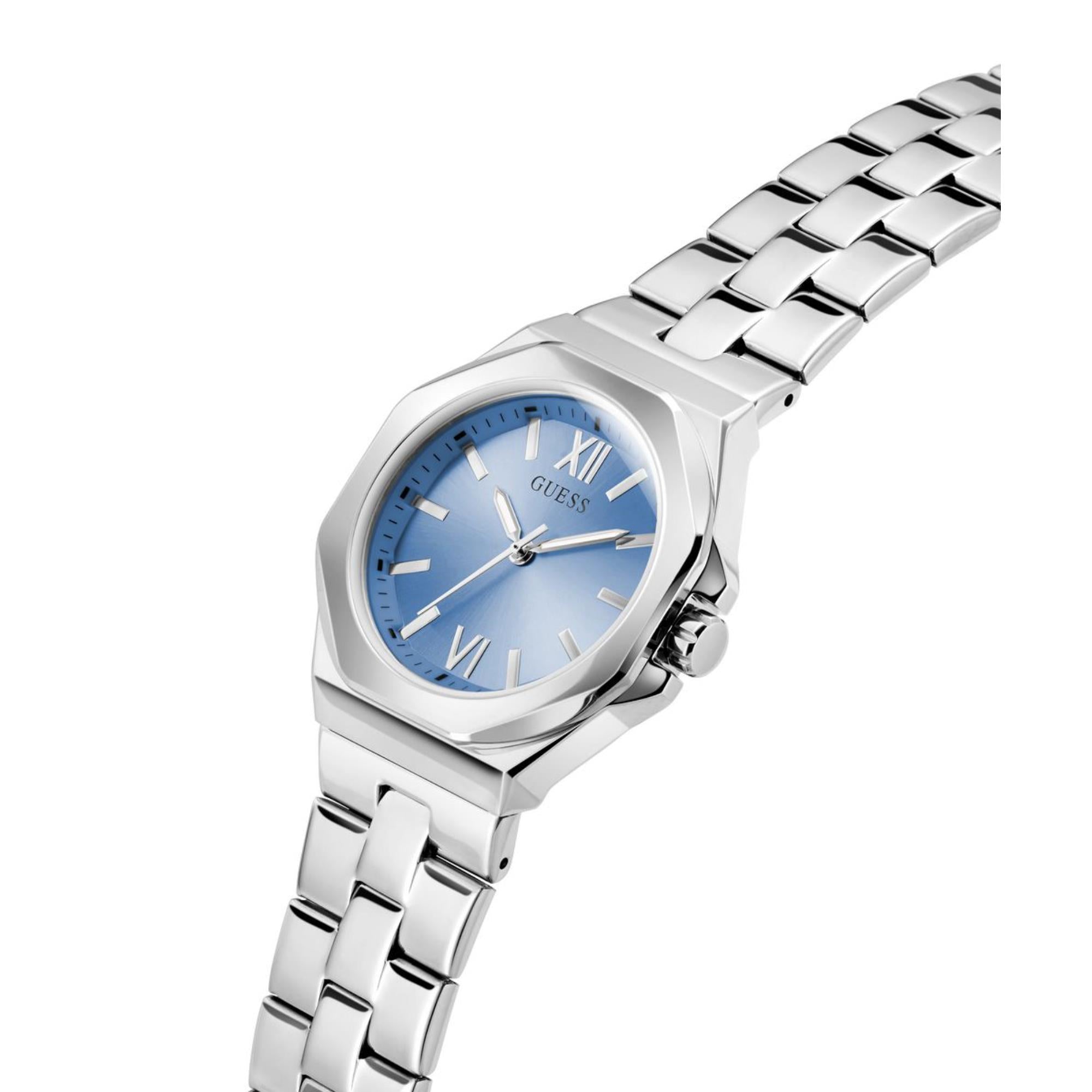 Guess Empress Blue Dial Stainless Steel Strap Women's Watch GW0873L1