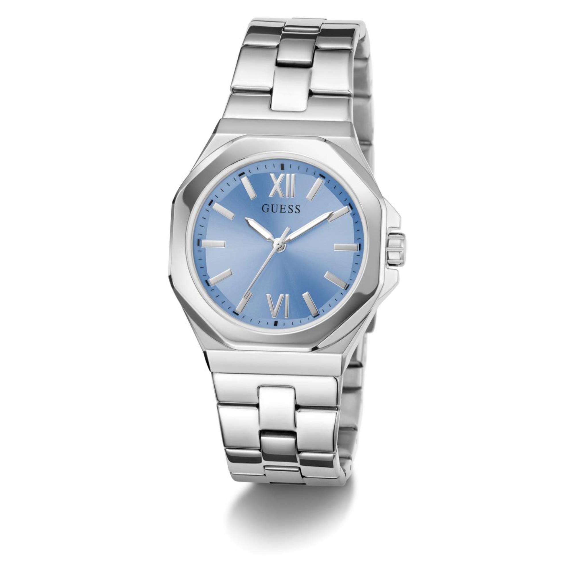Guess Empress Blue Dial Stainless Steel Strap Women's Watch GW0873L1