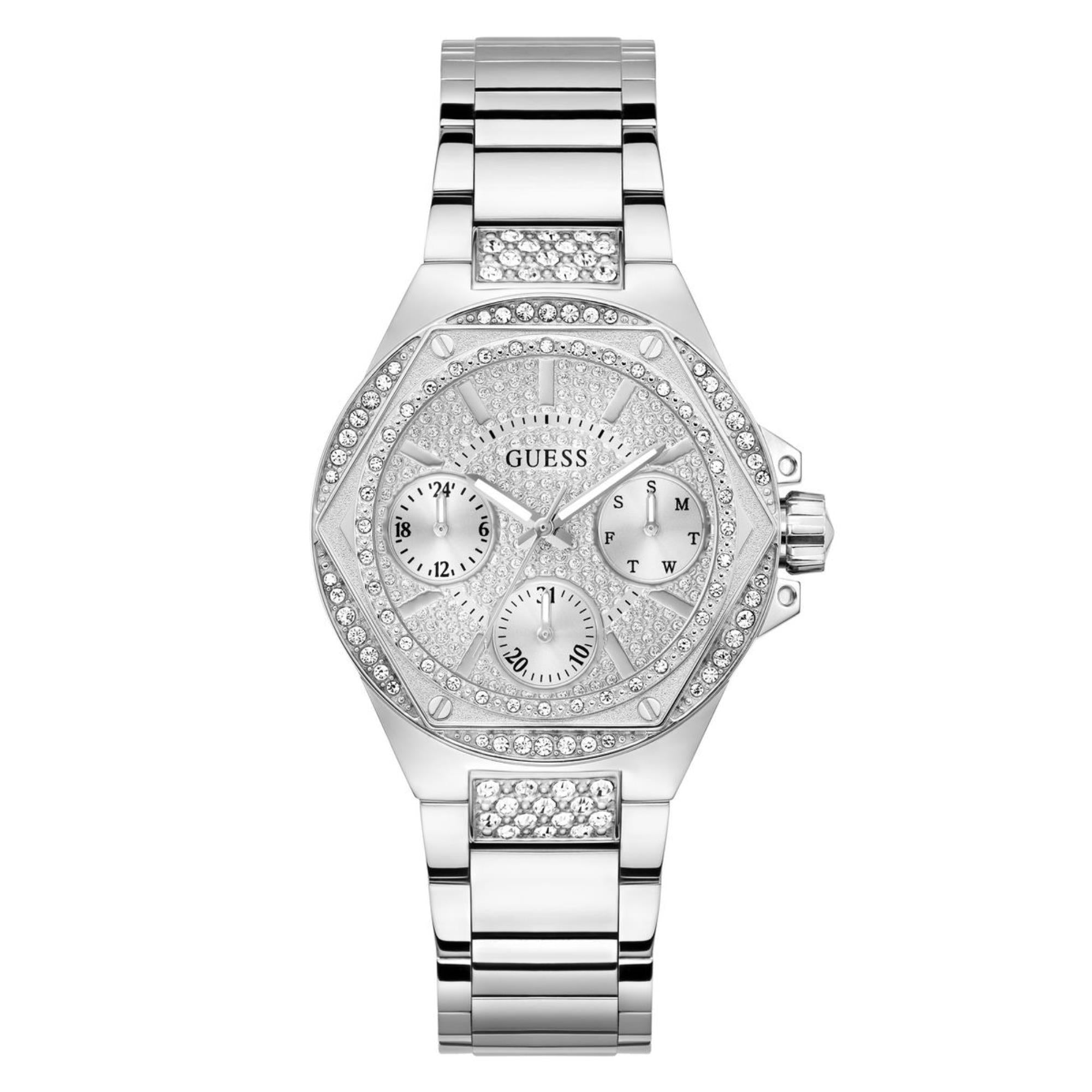 Guess Envy Silver Dial Stainless Steel Strap Women's Watch GW0878L1