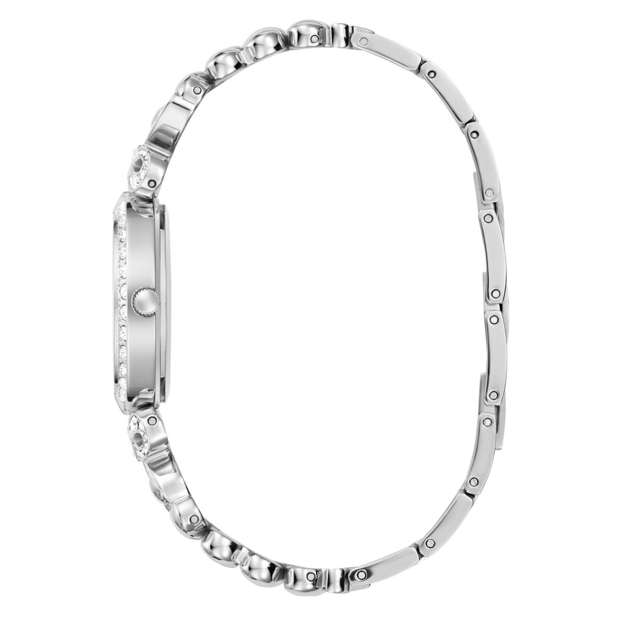Guess Ribbon Silver Dial Stainless Steel Strap Women's Watch GW0838L1