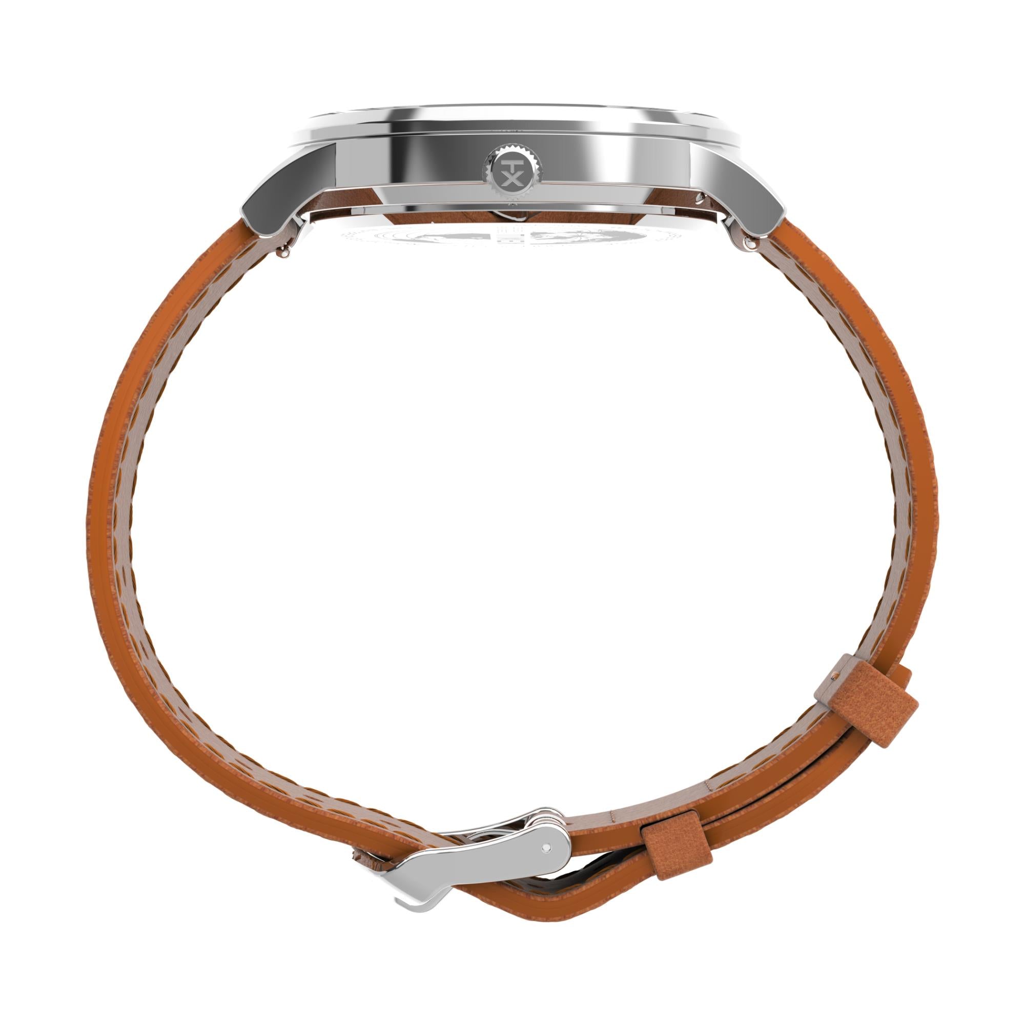 Timex Waterbury Classic Quartz Grey Dial Leather Strap Men's Watch TW2V73600