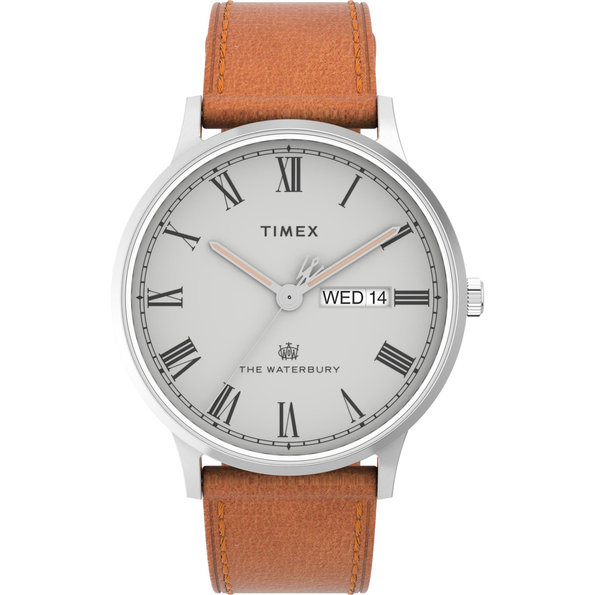 Timex Waterbury Classic Quartz Grey Dial Leather Strap Men's Watch TW2V73600