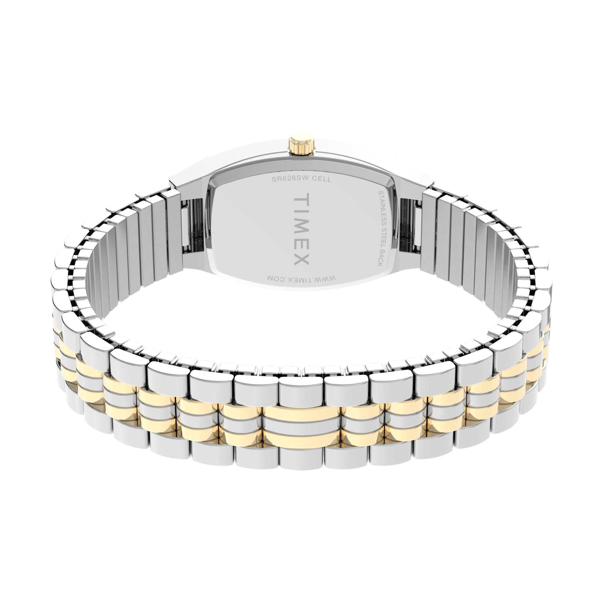 Timex Main Street Two-Tone Silver Dial Stainless Steel Strap Women's Watch TW2V25500