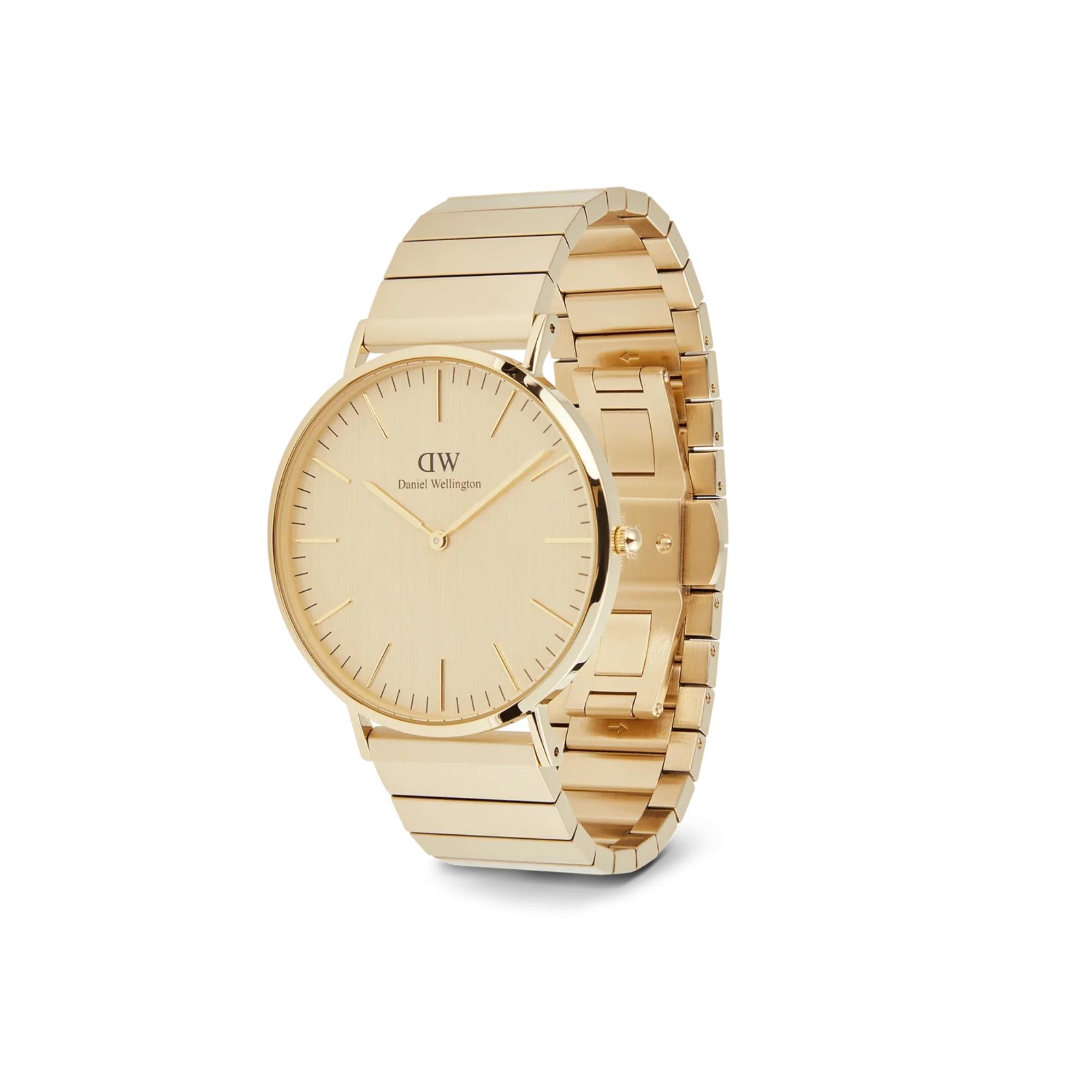 Daniel Wellington Classic Gold Dial Stainless Steel Strap Men's Watch DW00100779