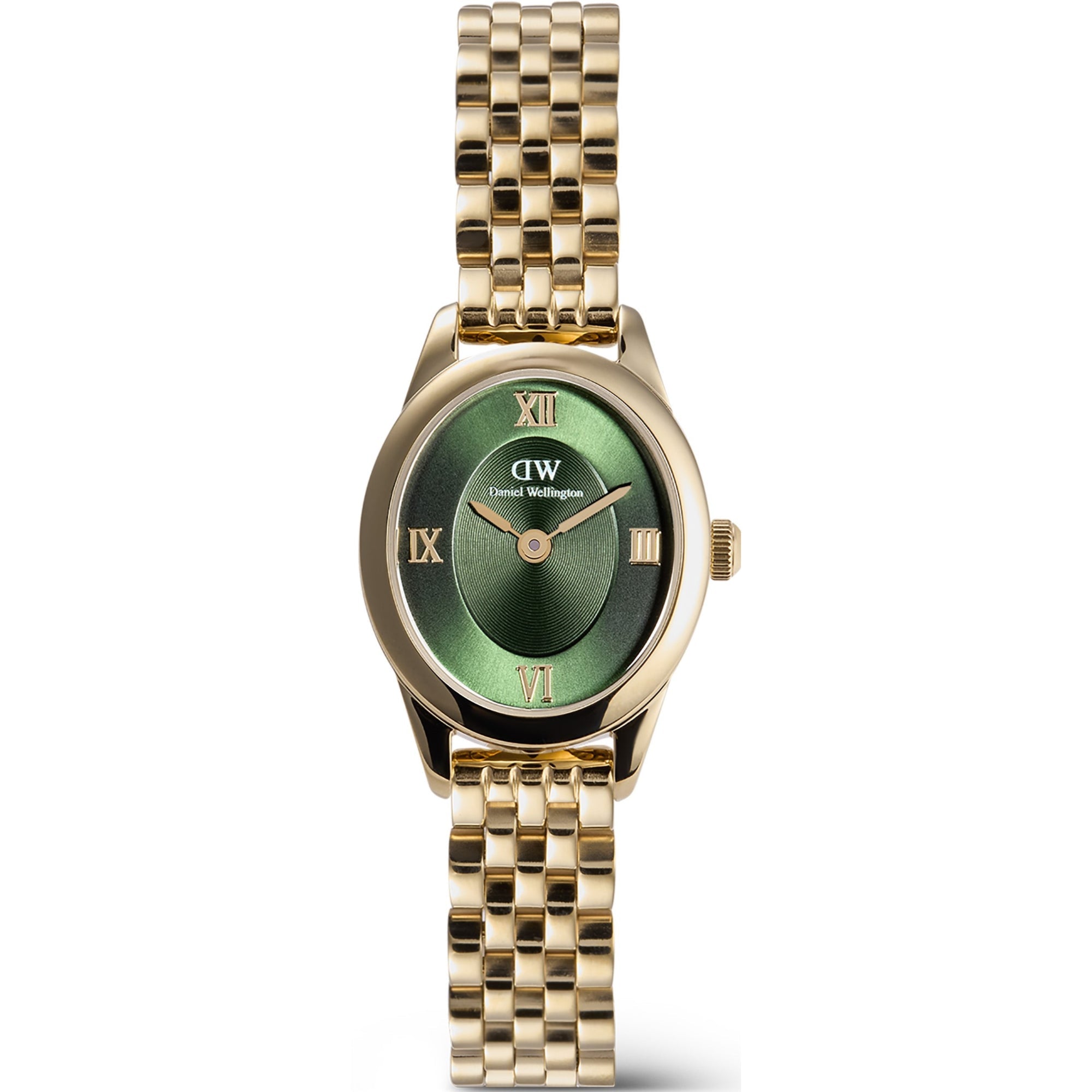 Daniel Wellington Ophelia Mini Beans Emerald Green Dial Stainless Steel Strap Women's Watch DW00100804