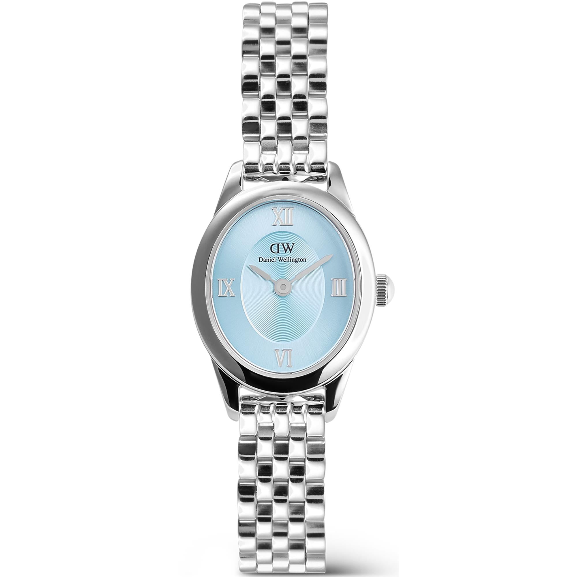 Daniel Wellington Ophelia Mini Beans Ice Blue Dial Stainless Steel Strap Women's Watch DW00100809