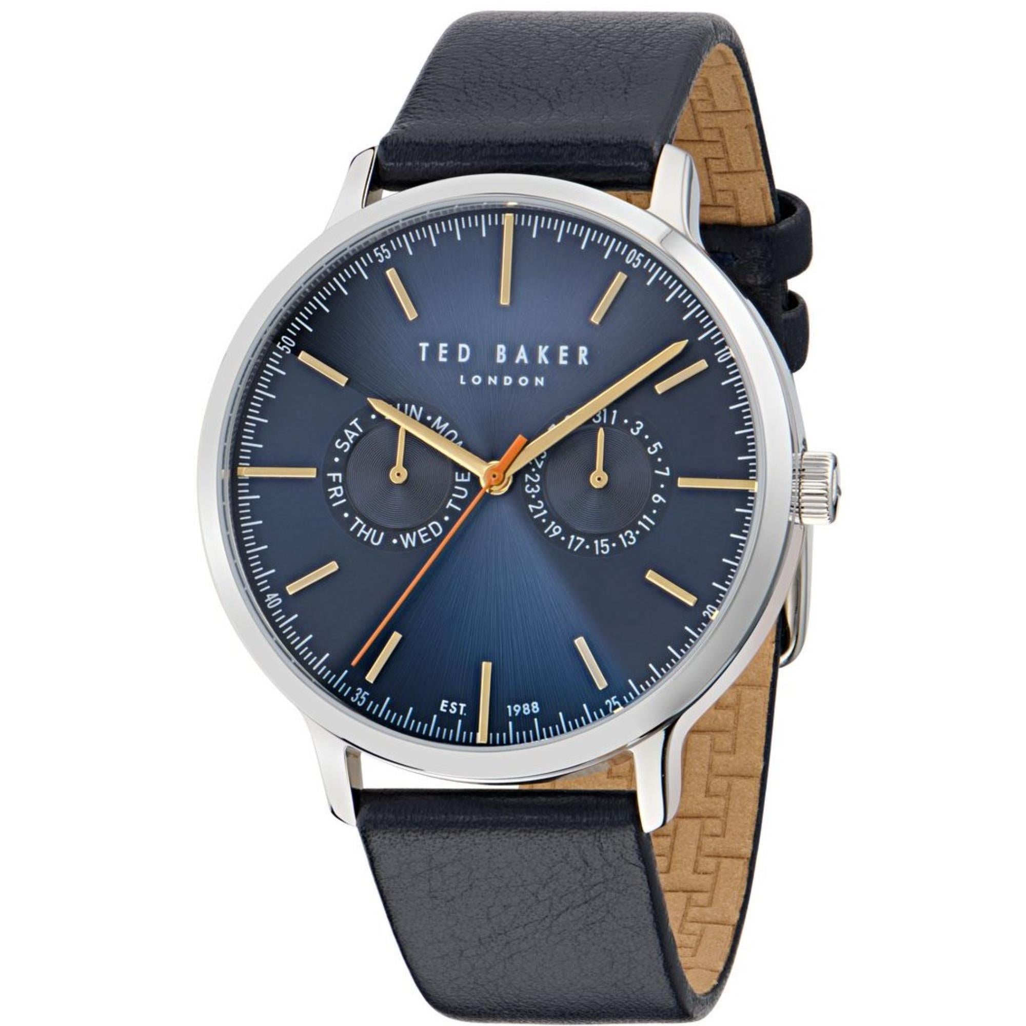 Ted Baker Haarvin Blue Dial Leather Strap Men's Watch BKPHAS503