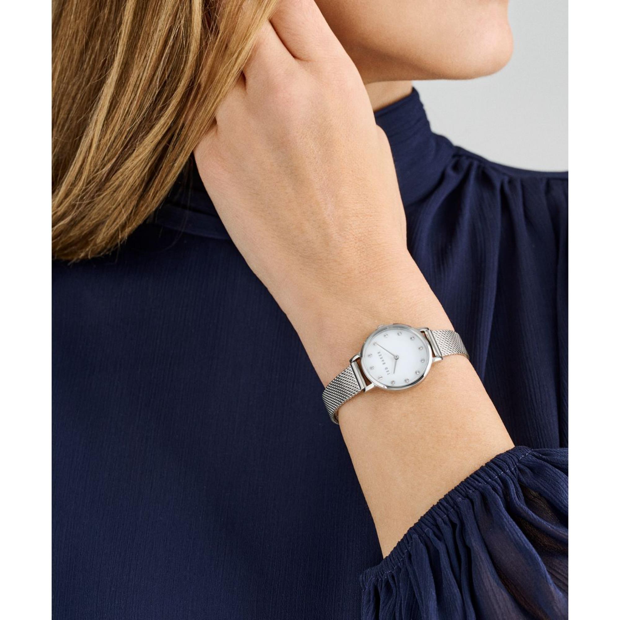 Ted Baker Staciie White Mother Of Pearl Dial Stainless Steel Strap Ladies Watch BKPSTF406