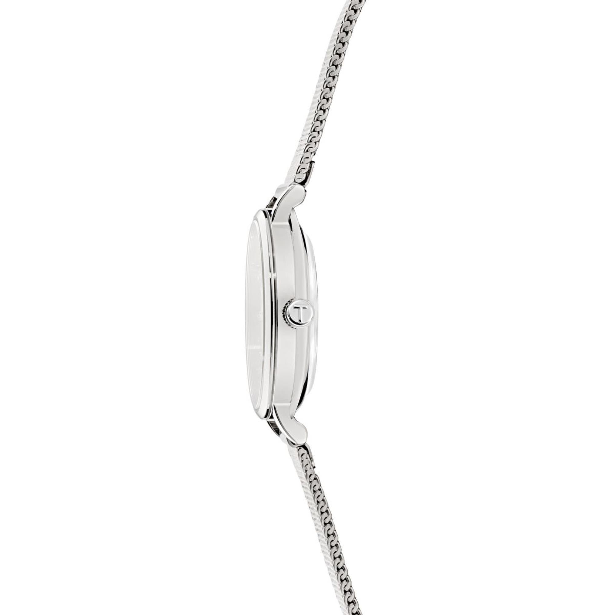 Ted Baker Staciie White Mother Of Pearl Dial Stainless Steel Strap Ladies Watch BKPSTF406