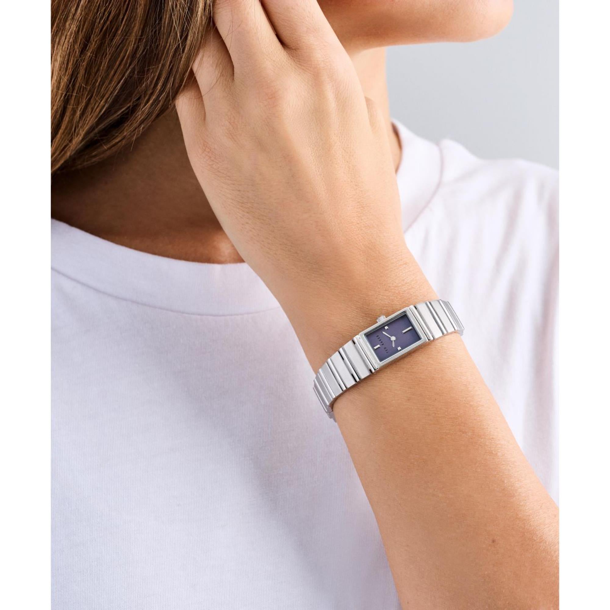 Ted Baker Lileey Blue Dial Stainless Steel Strap Ladies Watch BKPLLS501