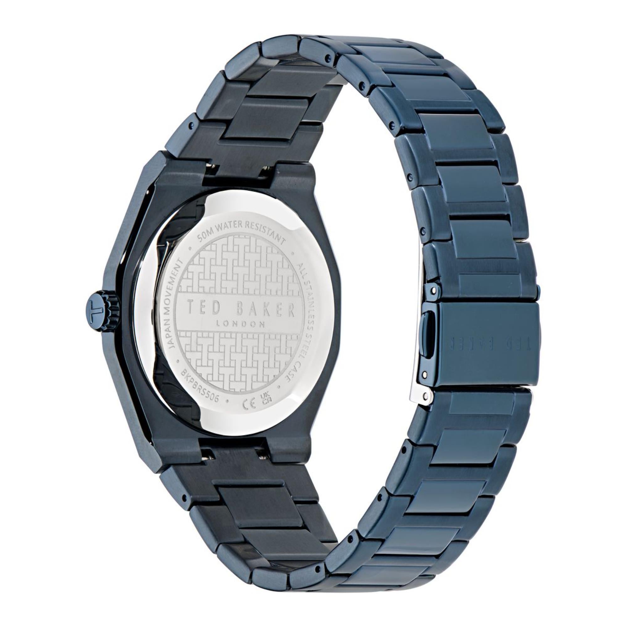 Ted Baker Barteen Blue Dial Stainless Steel Strap Men's Watch BKPBRS506