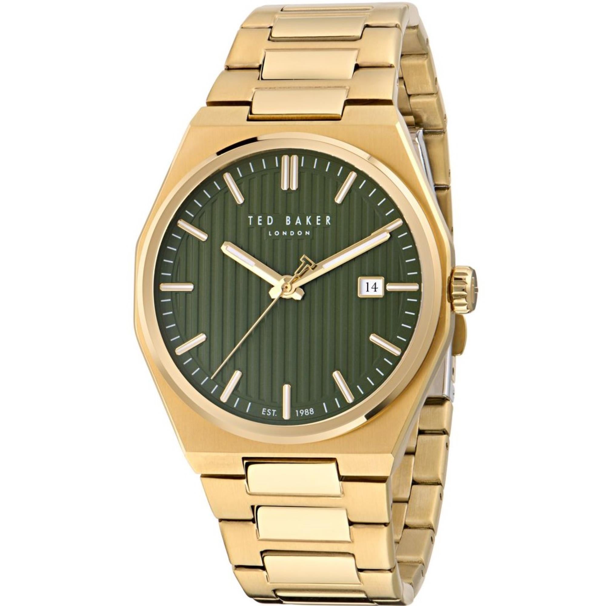 Ted Baker Barteen Green Dial Stainless Steel Strap Men's Watch BKPBRS503