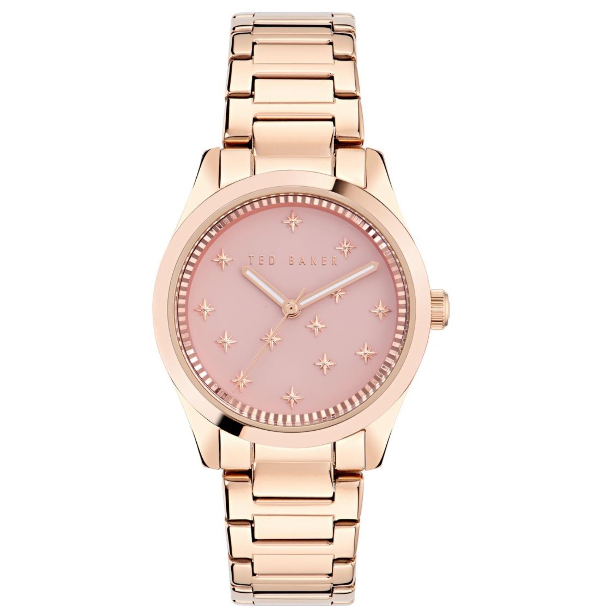 Ted Baker Coolly Pink Dial Stainless Steel Strap Ladies Watch BKPCLF407
