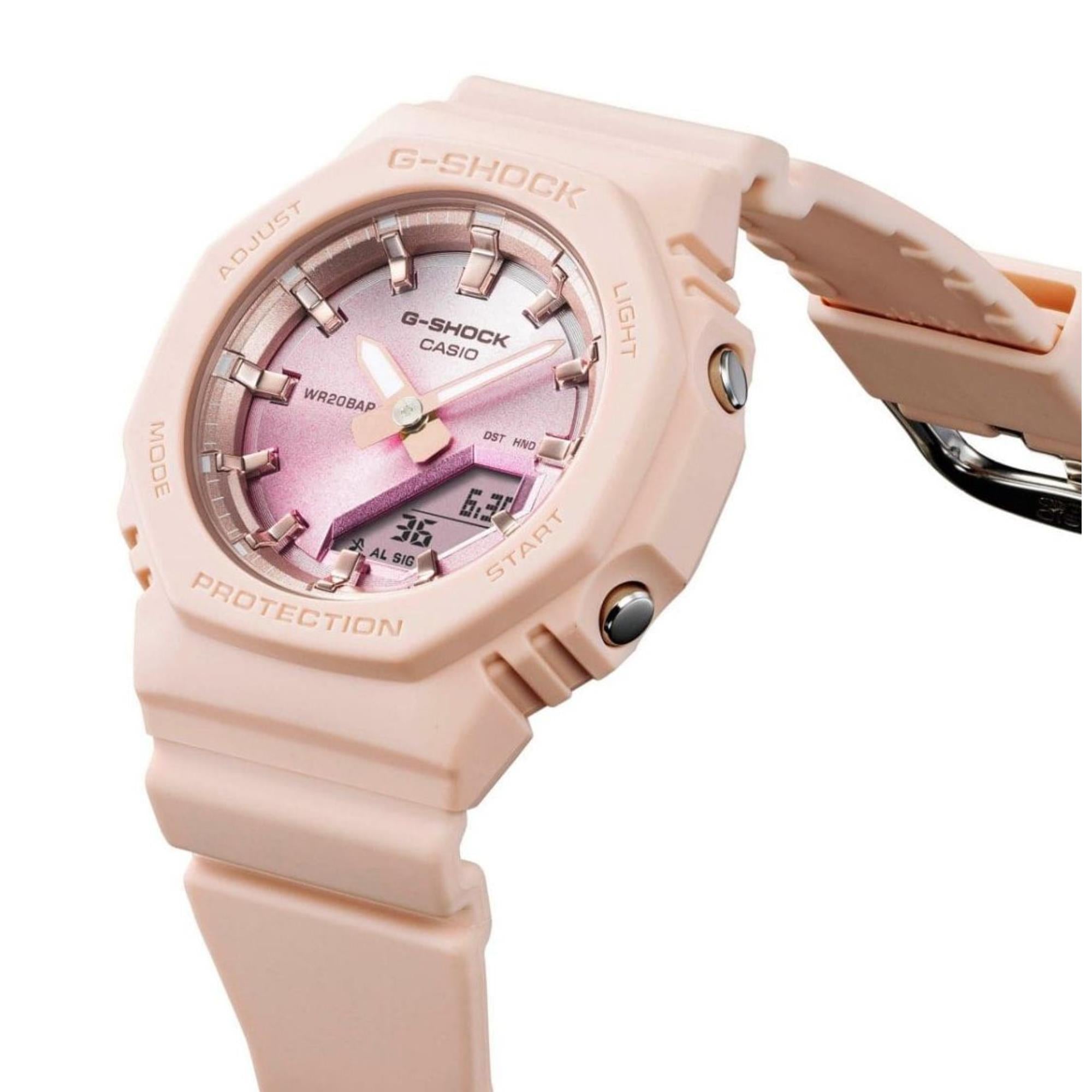 Casio G-Shock Analog-Digital Pink Resin Strap Women's Watch GMA-P2100SG-4AER