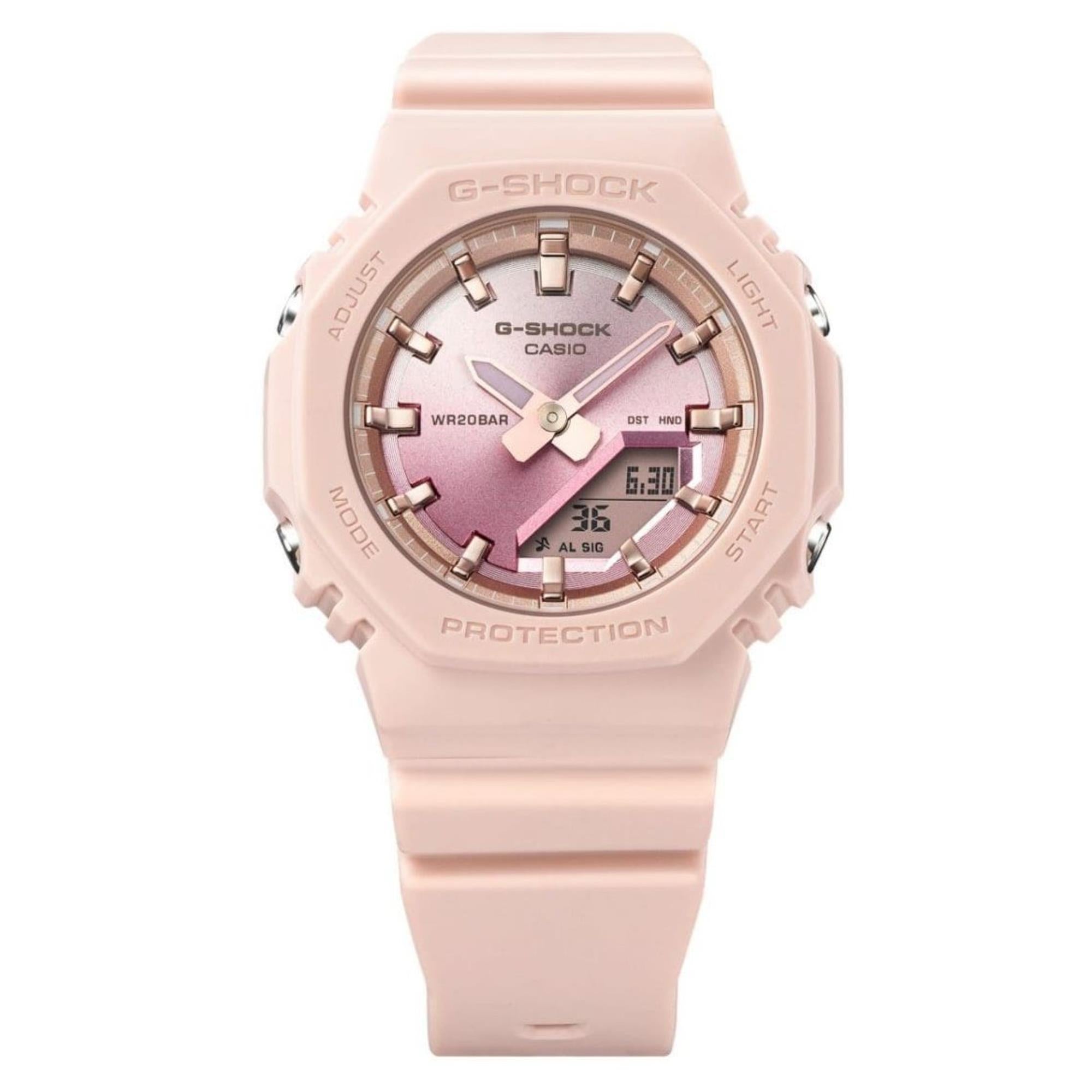 Casio G-Shock Analog-Digital Pink Resin Strap Women's Watch GMA-P2100SG-4AER