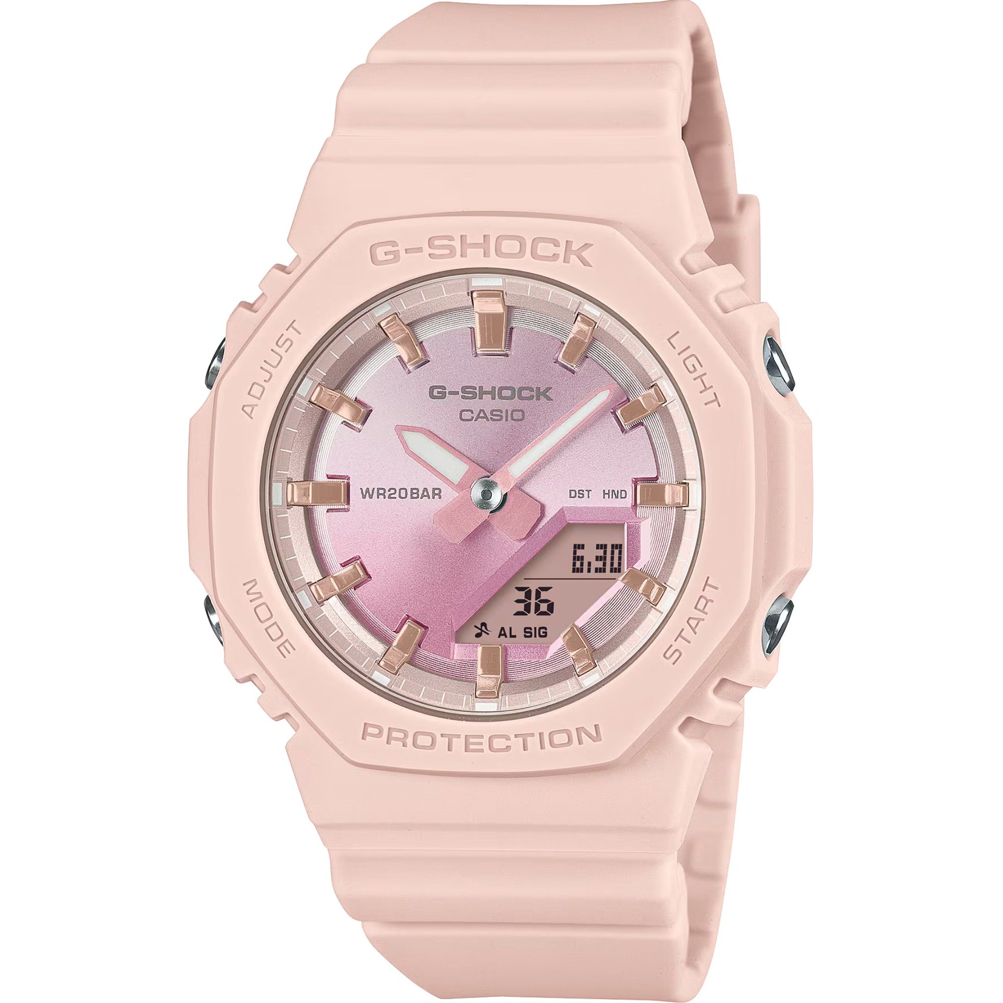 Casio G-Shock Analog-Digital Pink Resin Strap Women's Watch GMA-P2100SG-4AER