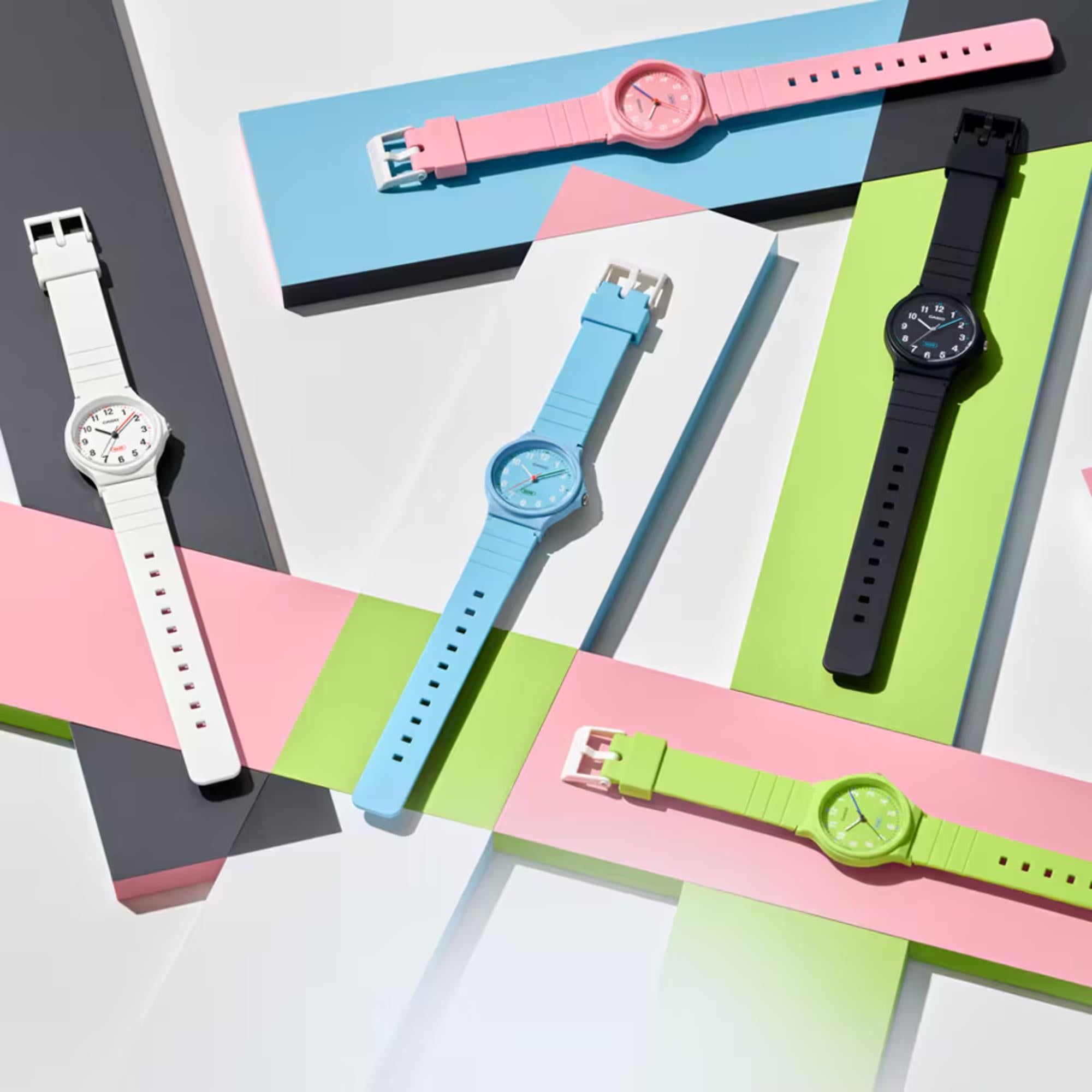 Casio POP Green Dial Resin Strap Women's Watch LQ-24B-3BEF