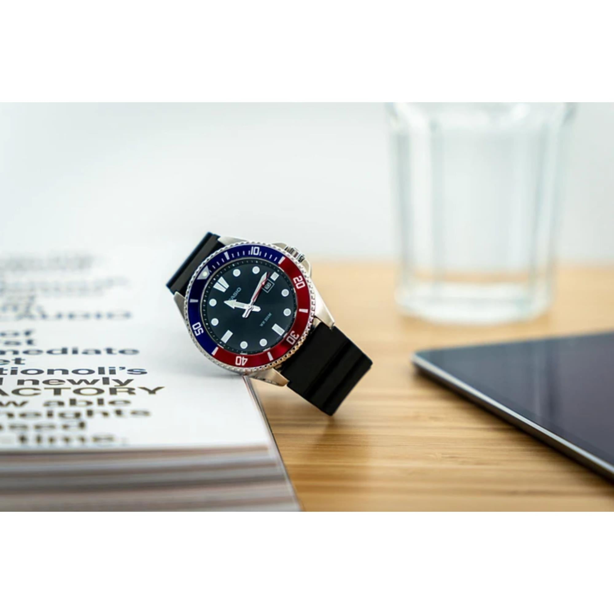 Casio Marlin Quartz Black Dial Resin Strap Men's Watch MDV-107-1A3VEF