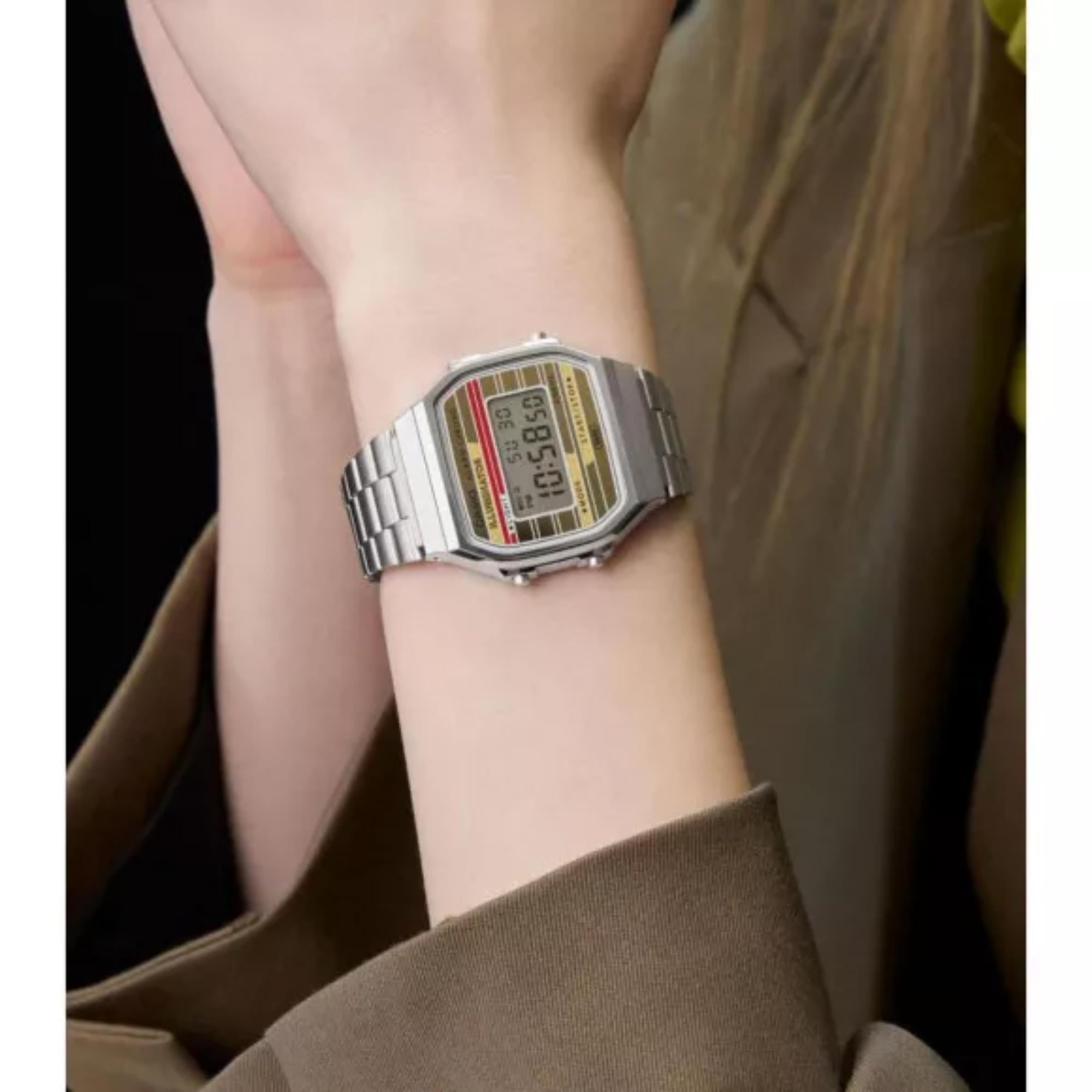 Casio Vintage Digital Stainless Steel Strap Unisex Watch A168WEHA-9AEF