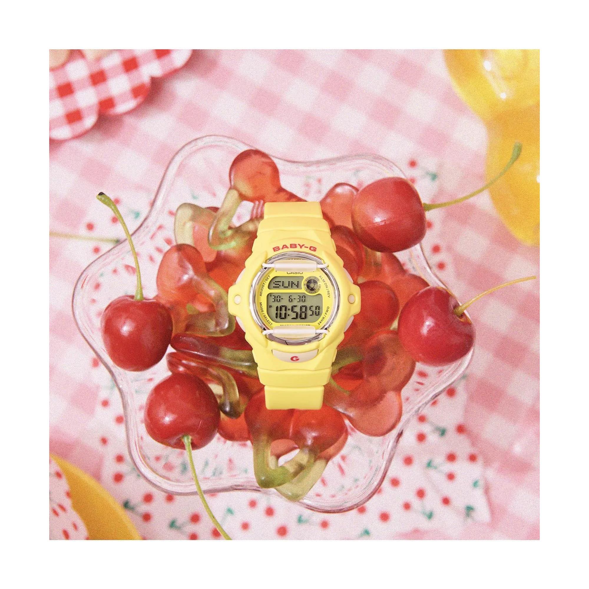Casio BABY-G Series Digital Yellow Resin Strap Women's Watch BG-169CH-9ER