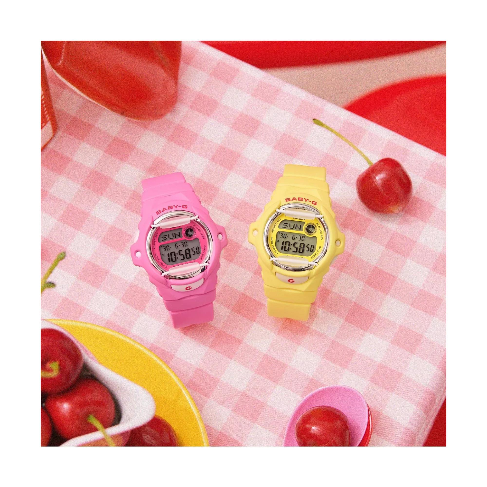Casio BABY-G Series Digital Yellow Resin Strap Women's Watch BG-169CH-9ER