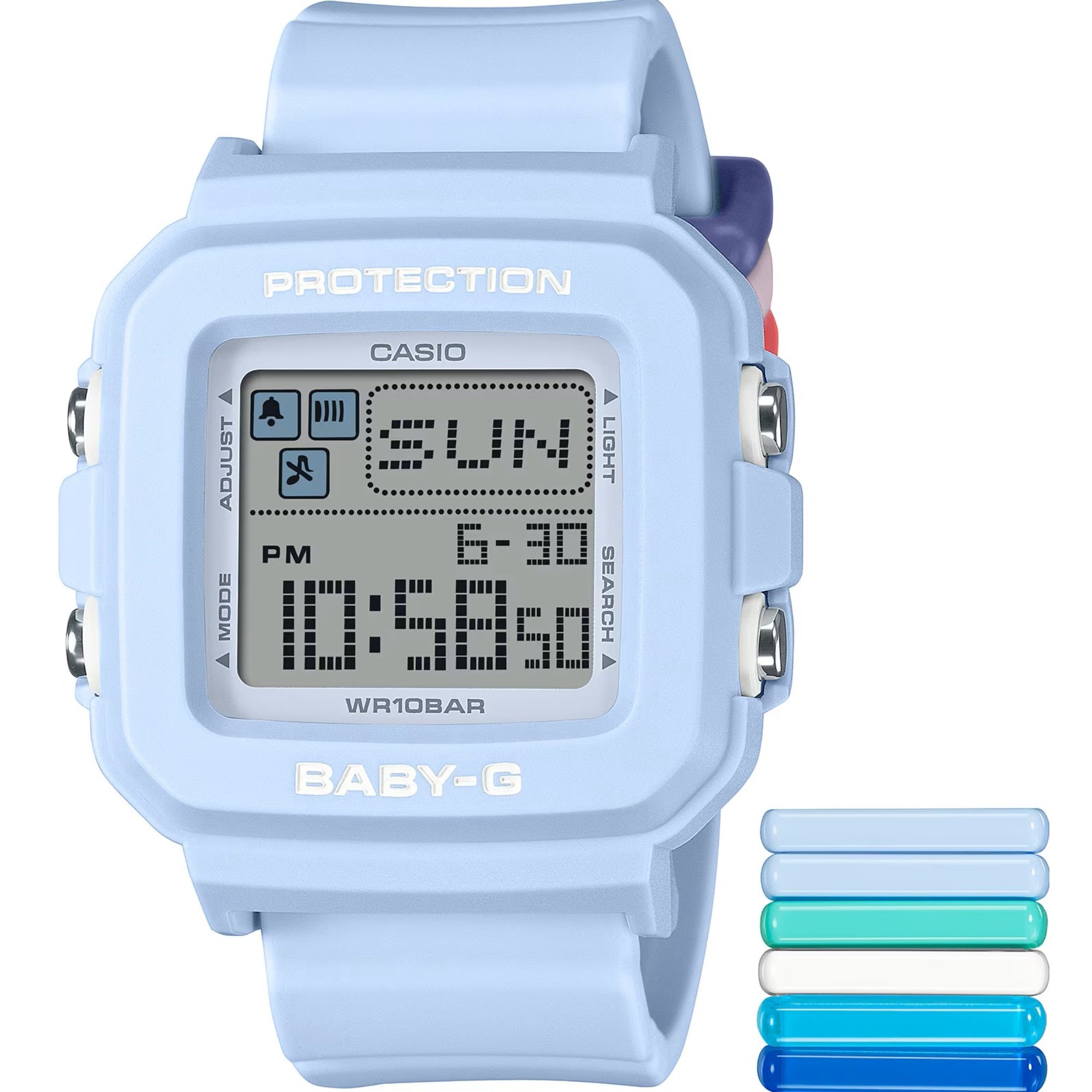 Casio BABY-G Digital Blue Resin Strap Women's Watch BGD-10L-2ER