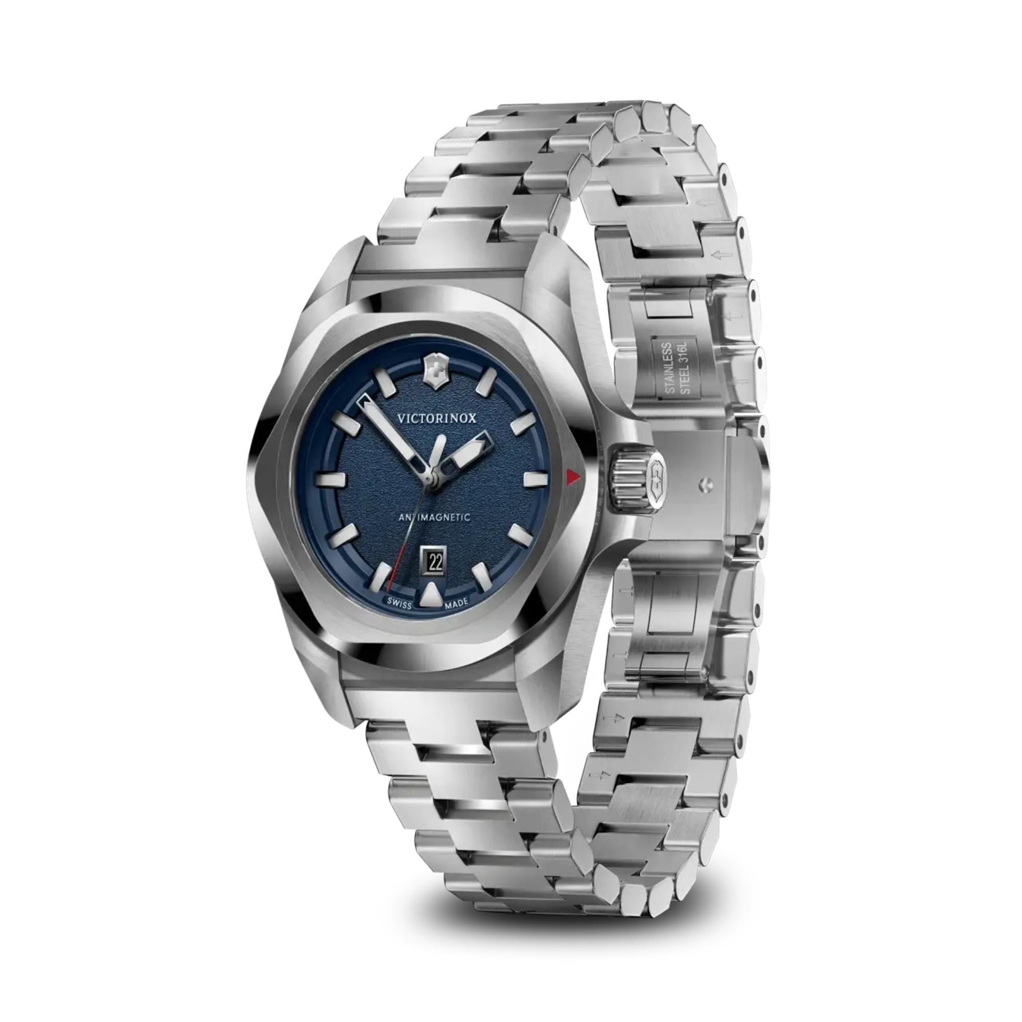 Victorinox I.N.O.X. Small Blue Dial Steel Strap Women's Watch 242038