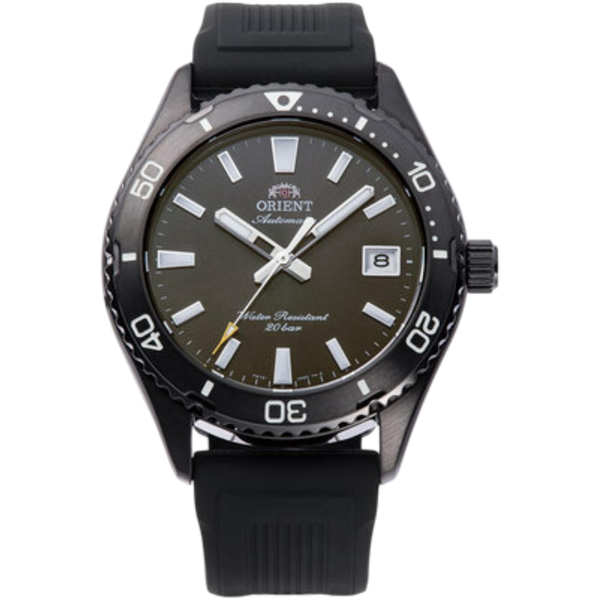 Orient Mako Automatic Grey Dial Rubber Strap Men's Dive Watch RA-AC0Q10N30B