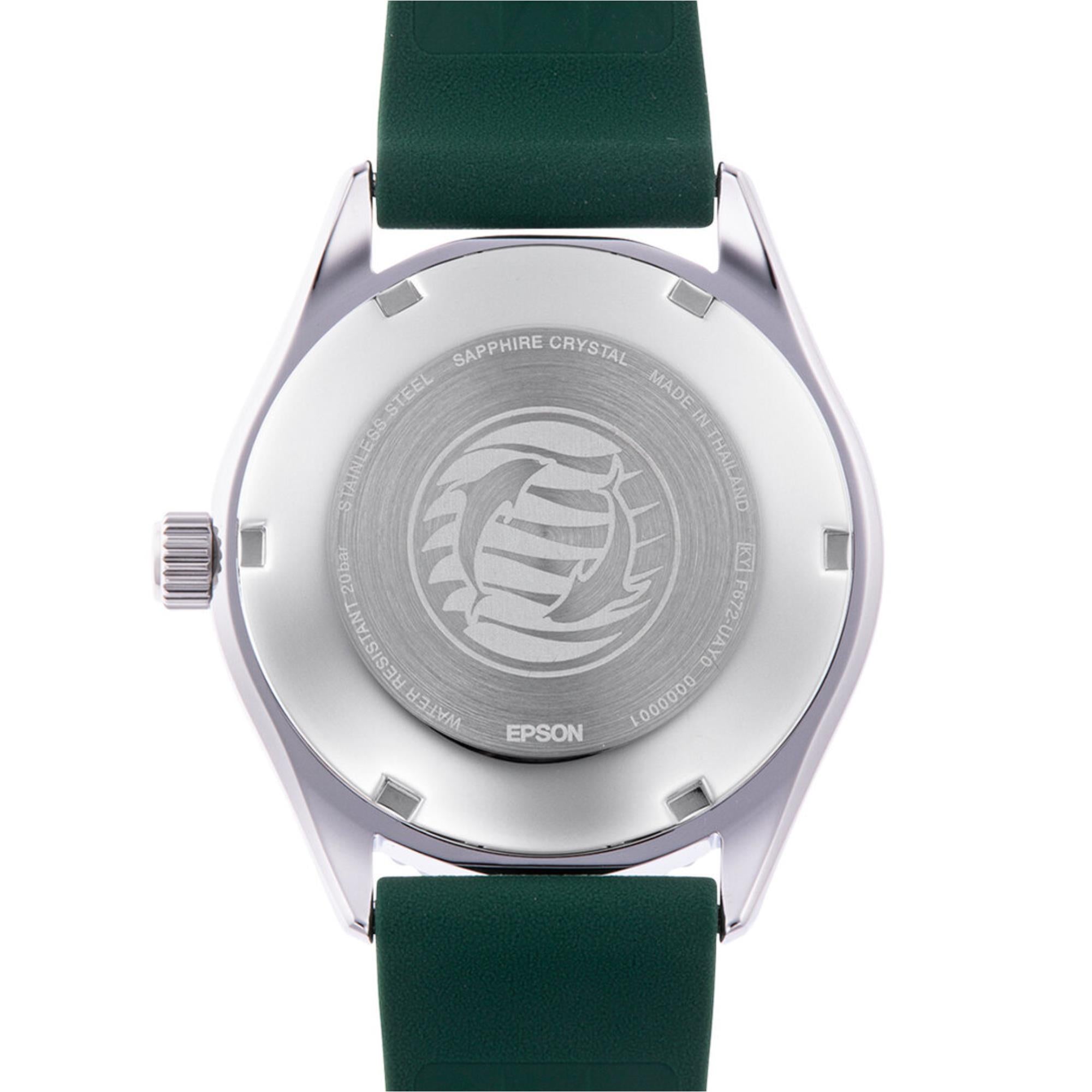 Orient Mako Automatic Green Dial Rubber Strap Unisex Dive Watch RA-AC0Q11E30B