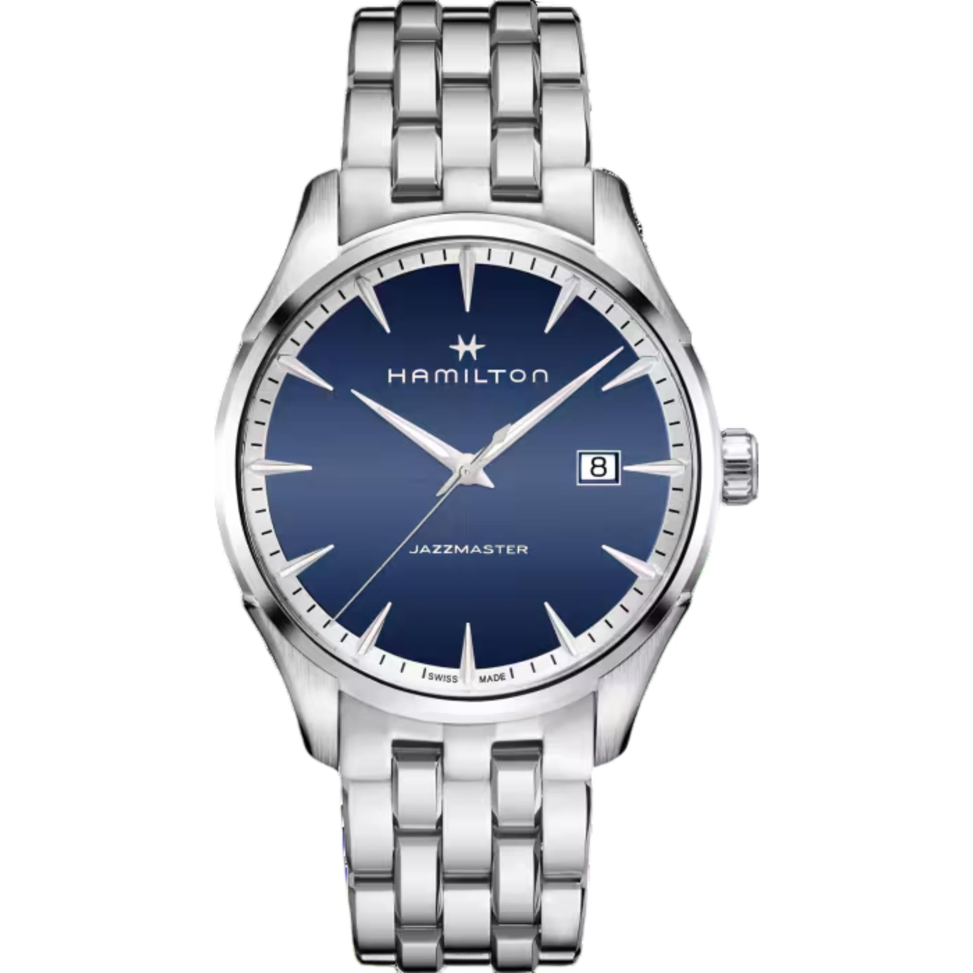 Hamilton Jazzmaster Quartz Blue Dial Steel Strap Men's Watch H32451141
