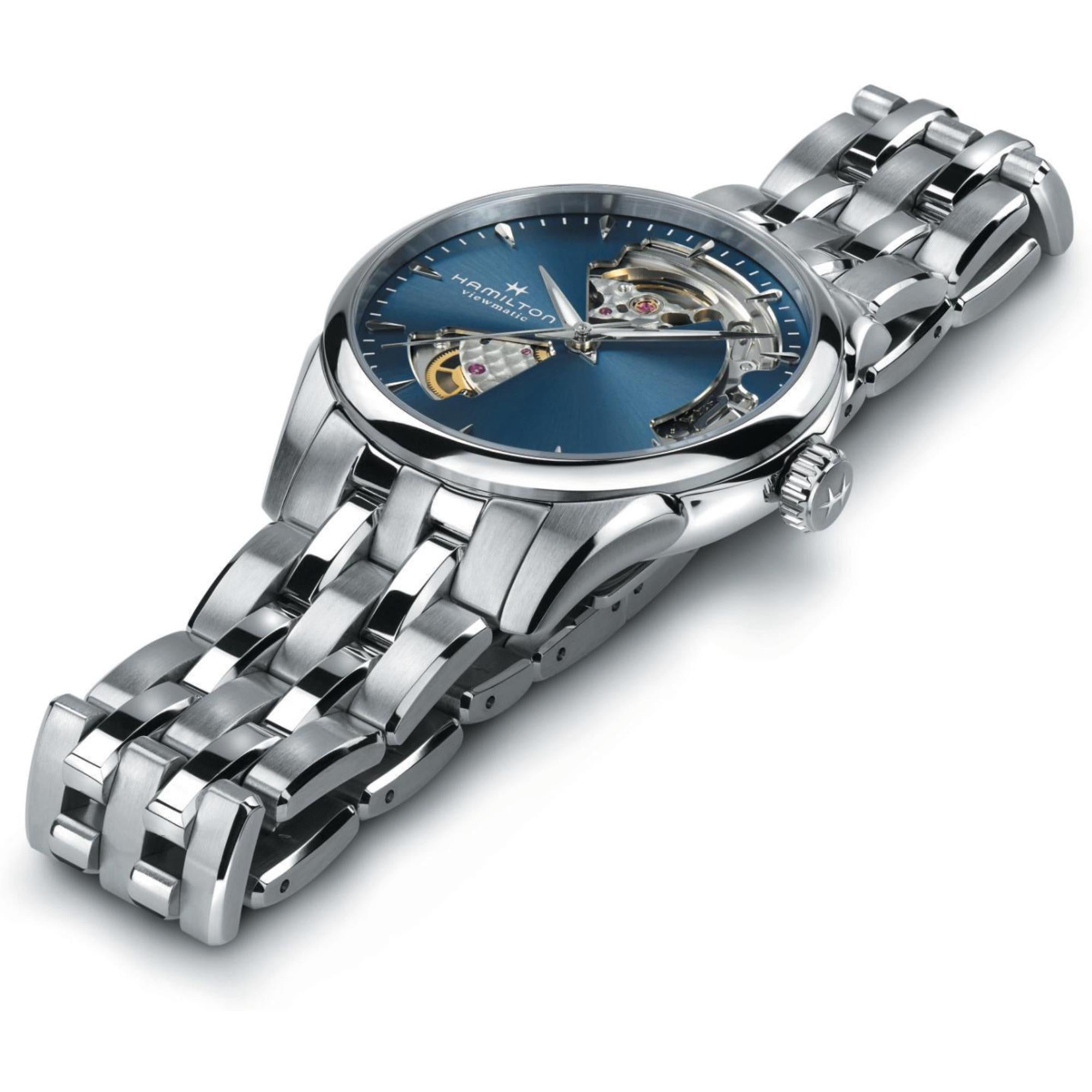 Hamilton Jazzmaster Open Heart Automatic Blue Dial Steel Strap Women's Watch H32215141