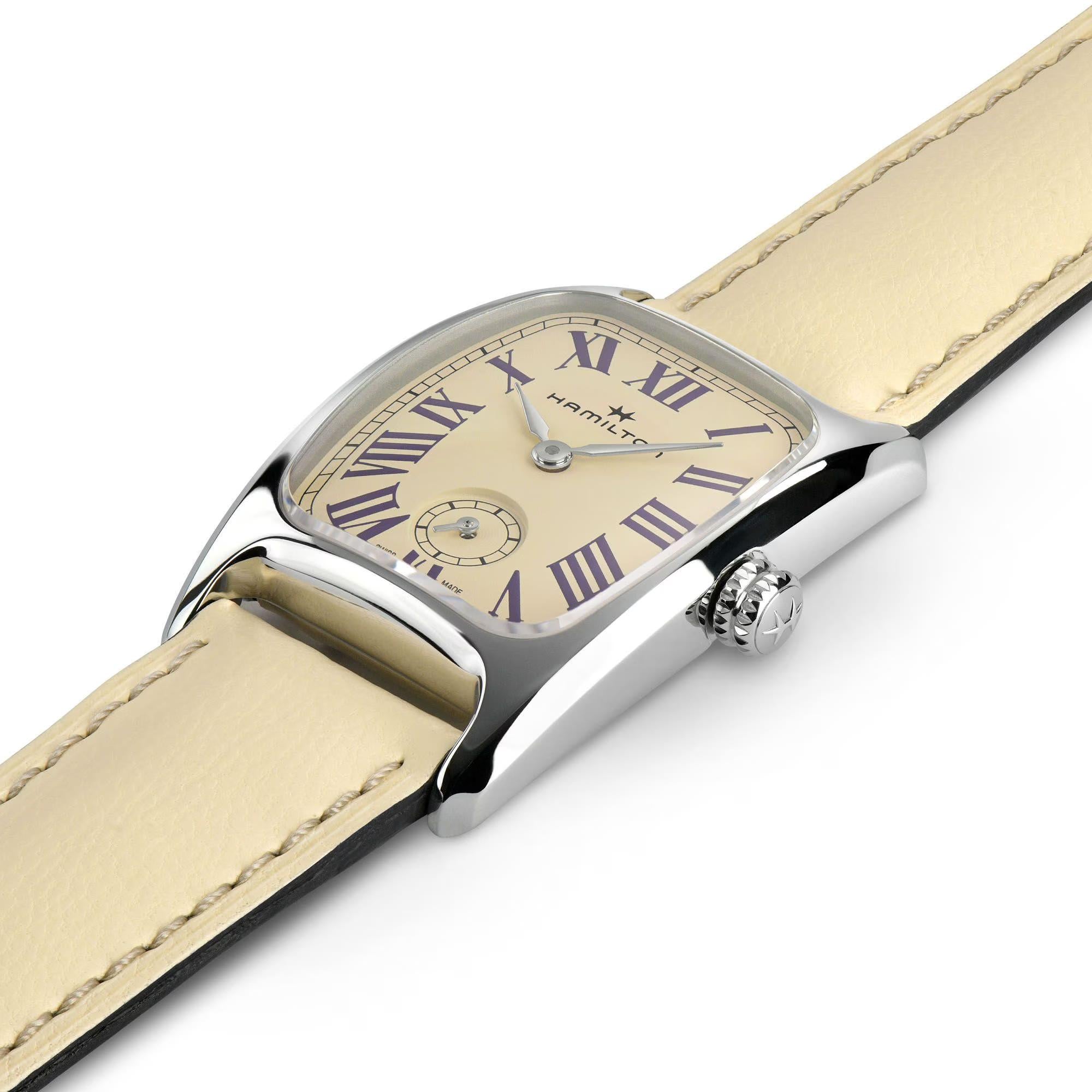 Hamilton American Classic Boulton Small Second Quartz M Beige Dial Leather Strap Women's Watch H13321821