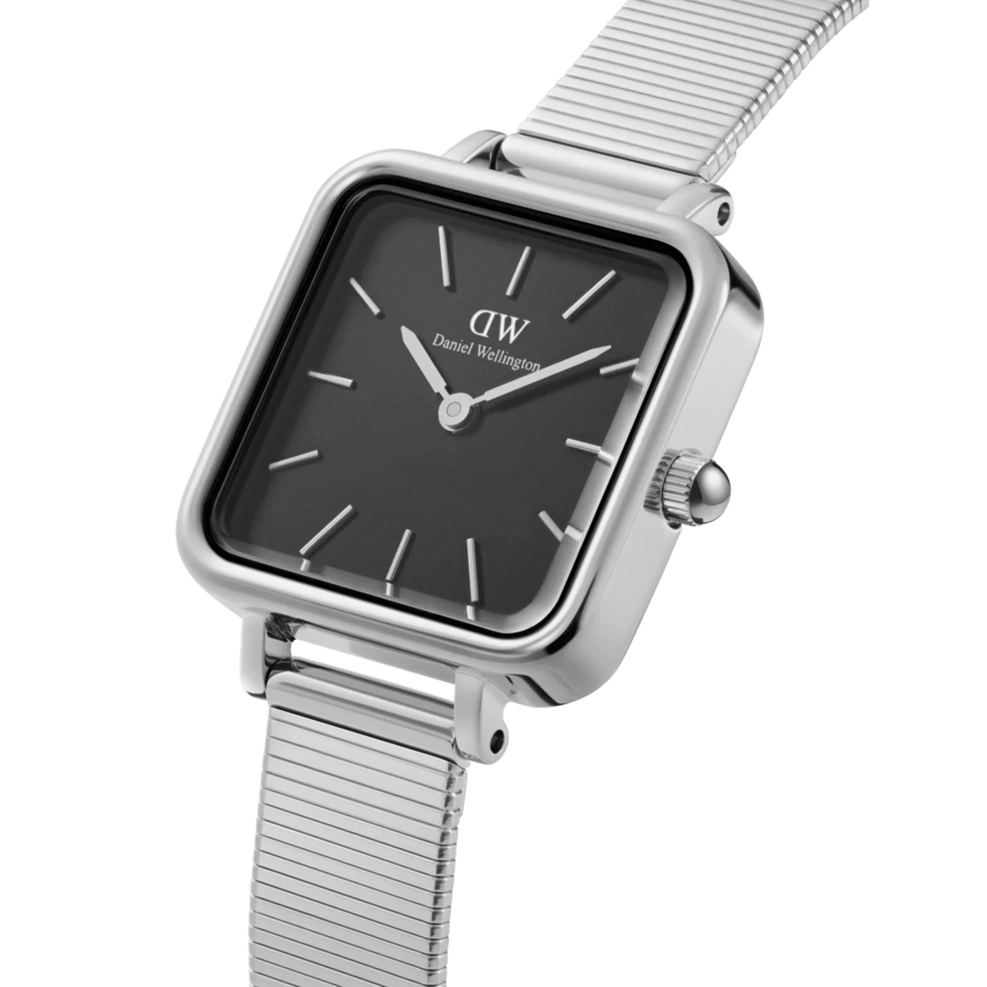 Daniel Wellington Quadro Studio Quartz Black Dial Steel Strap Women's Watch DW00100522