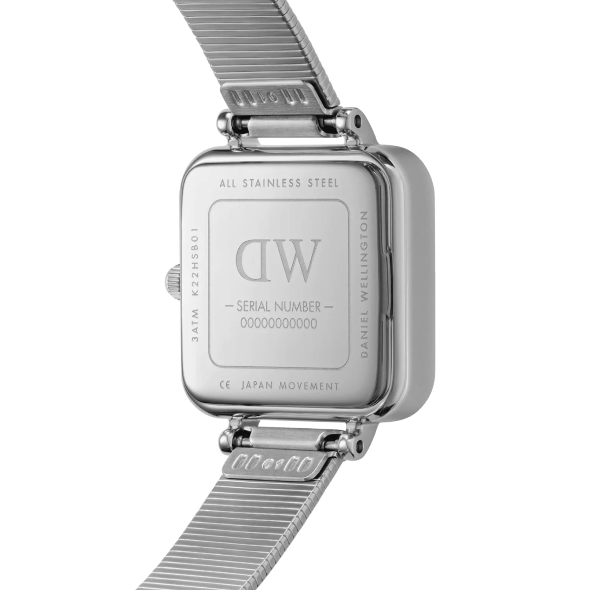 Daniel Wellington Quadro Studio Quartz Black Dial Steel Strap Women's Watch DW00100522