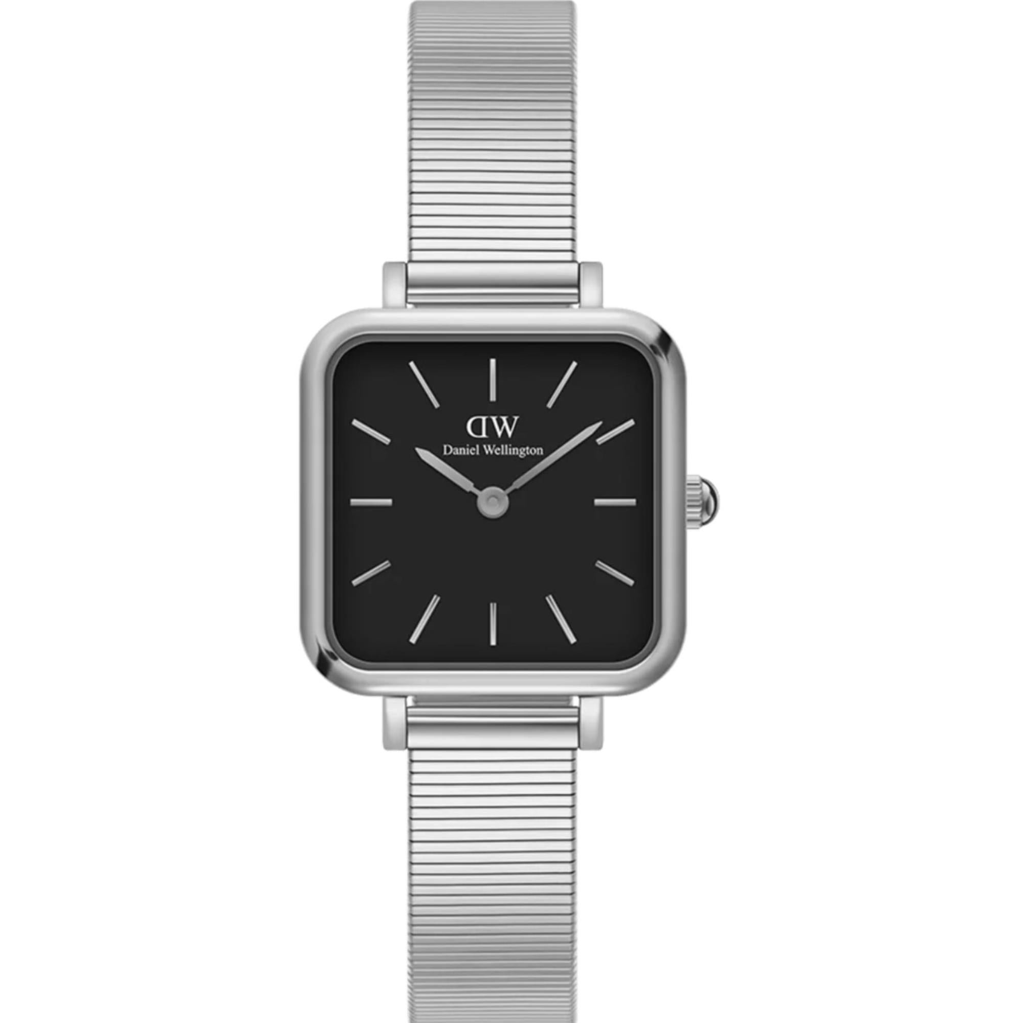 Daniel Wellington Quadro Studio Quartz Black Dial Steel Strap Women's Watch DW00100522