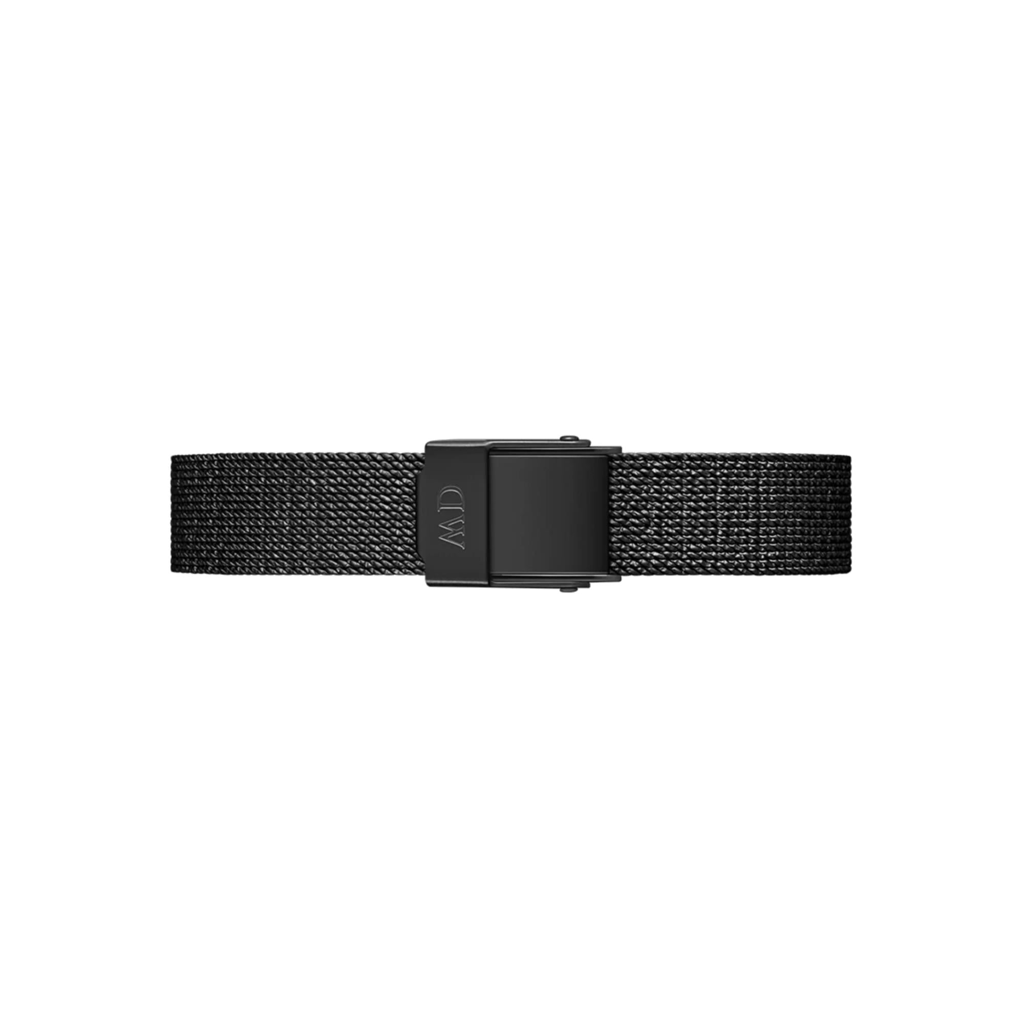 Daniel Wellington Petite Pressed Ashfield Quartz Black Dial Steel Strap Women's Watch DW00100441