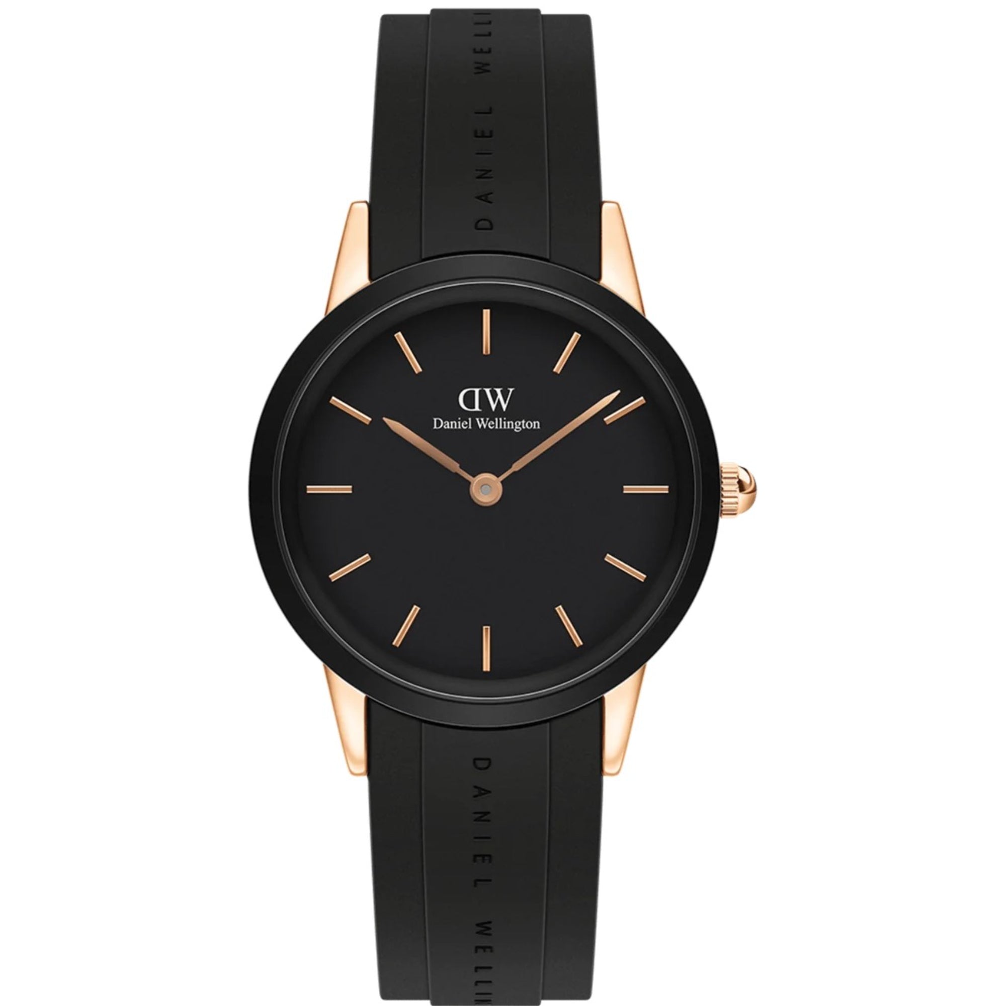 Daniel Wellington Iconic Motion Quartz Black Dial Rubber Strap Men's Watch DW00100425