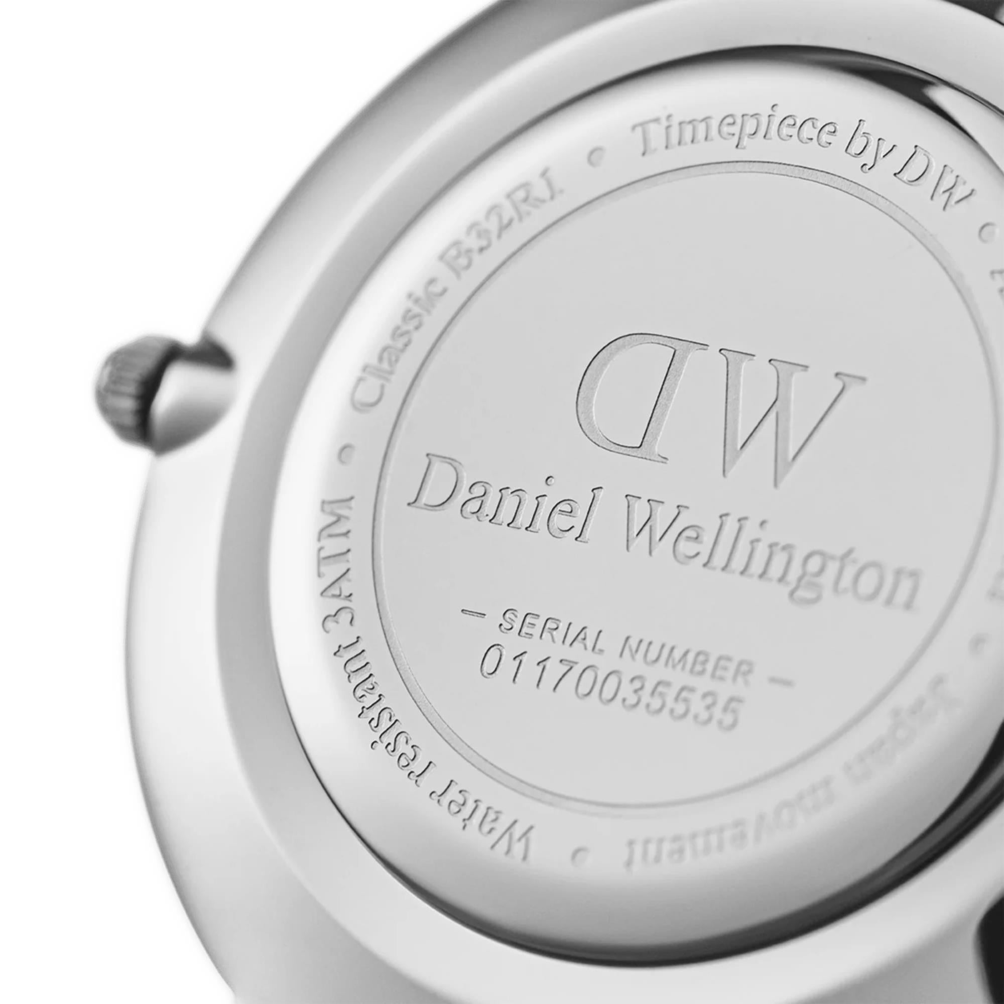 Daniel Wellington Petite Bristol Quartz Black Dial Leather Strap Women's Watch DW00100177