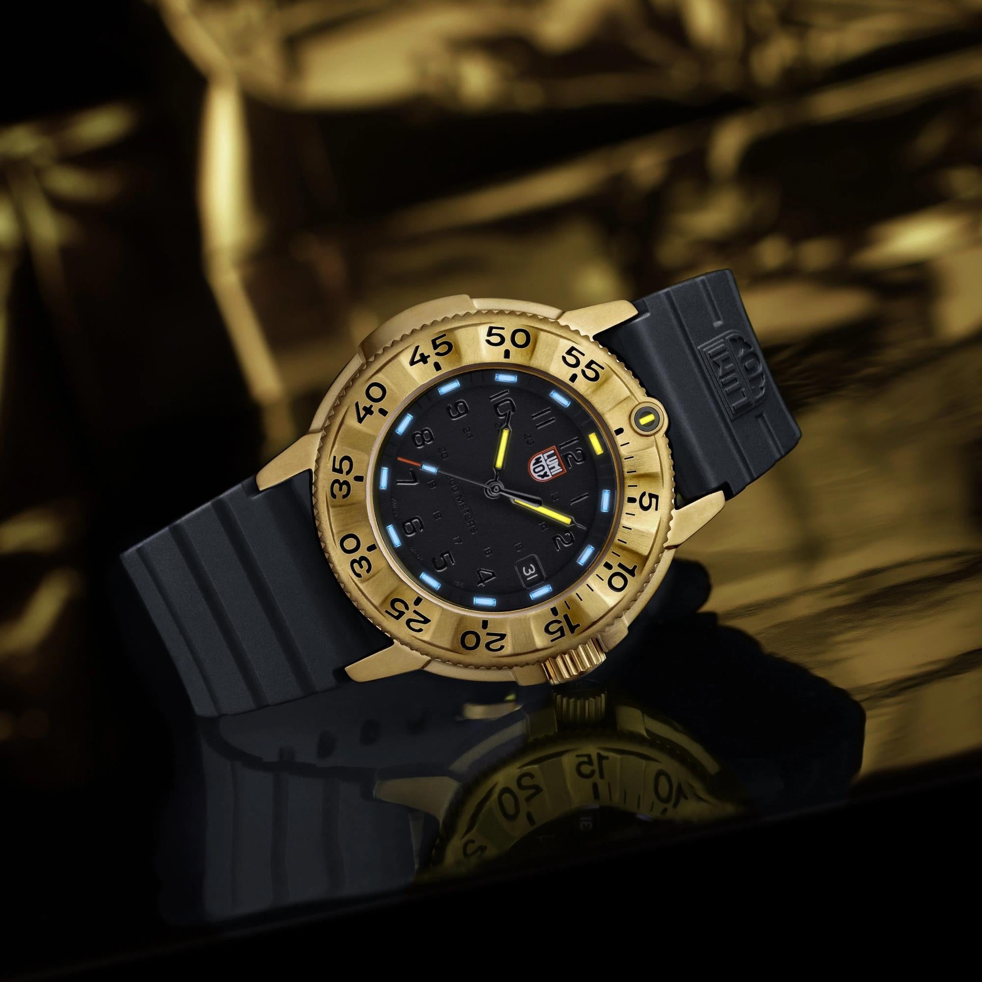 Luminox Navy Seal Foundation Series Quartz Black Dial Rubber Strap Men's Watch XS.3221.NSF