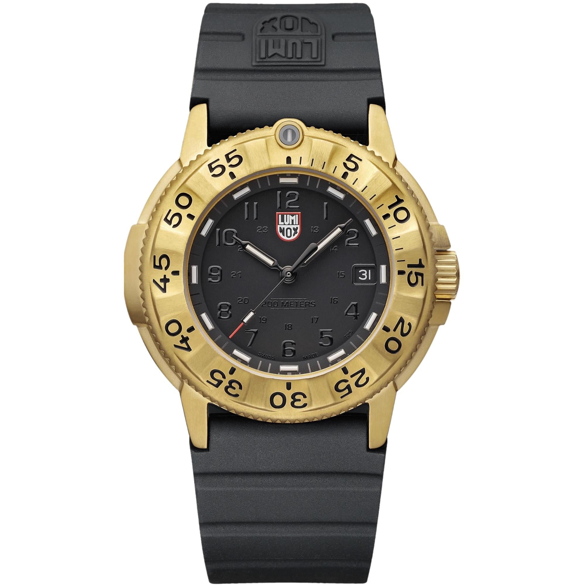 Luminox Navy Seal Foundation Series Quartz Black Dial Rubber Strap Men's Watch XS.3221.NSF