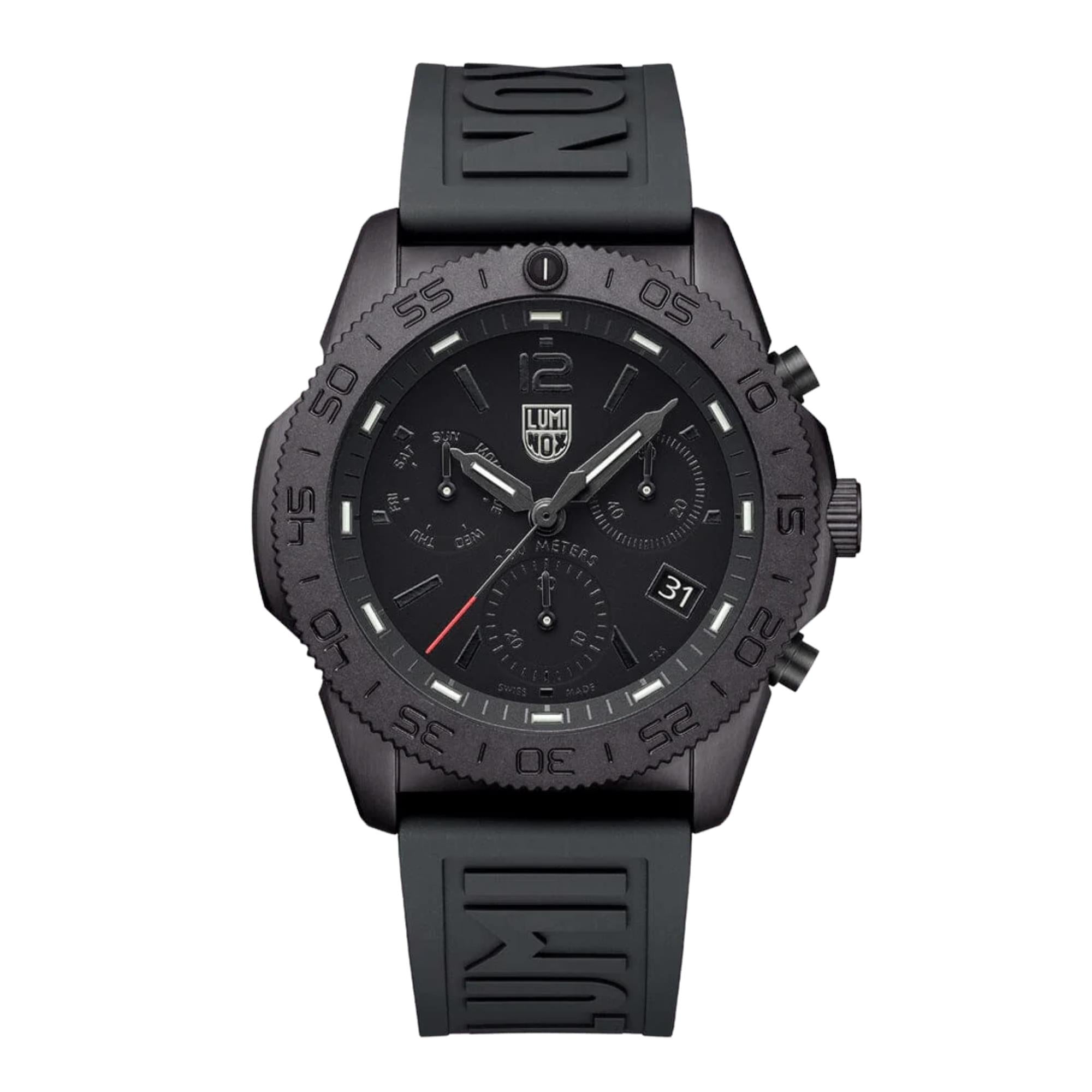 Luminox Pacific Diver Chronograph Series Black Dial Rubber Strap Men's Watch XS.3141.BO.1.SET