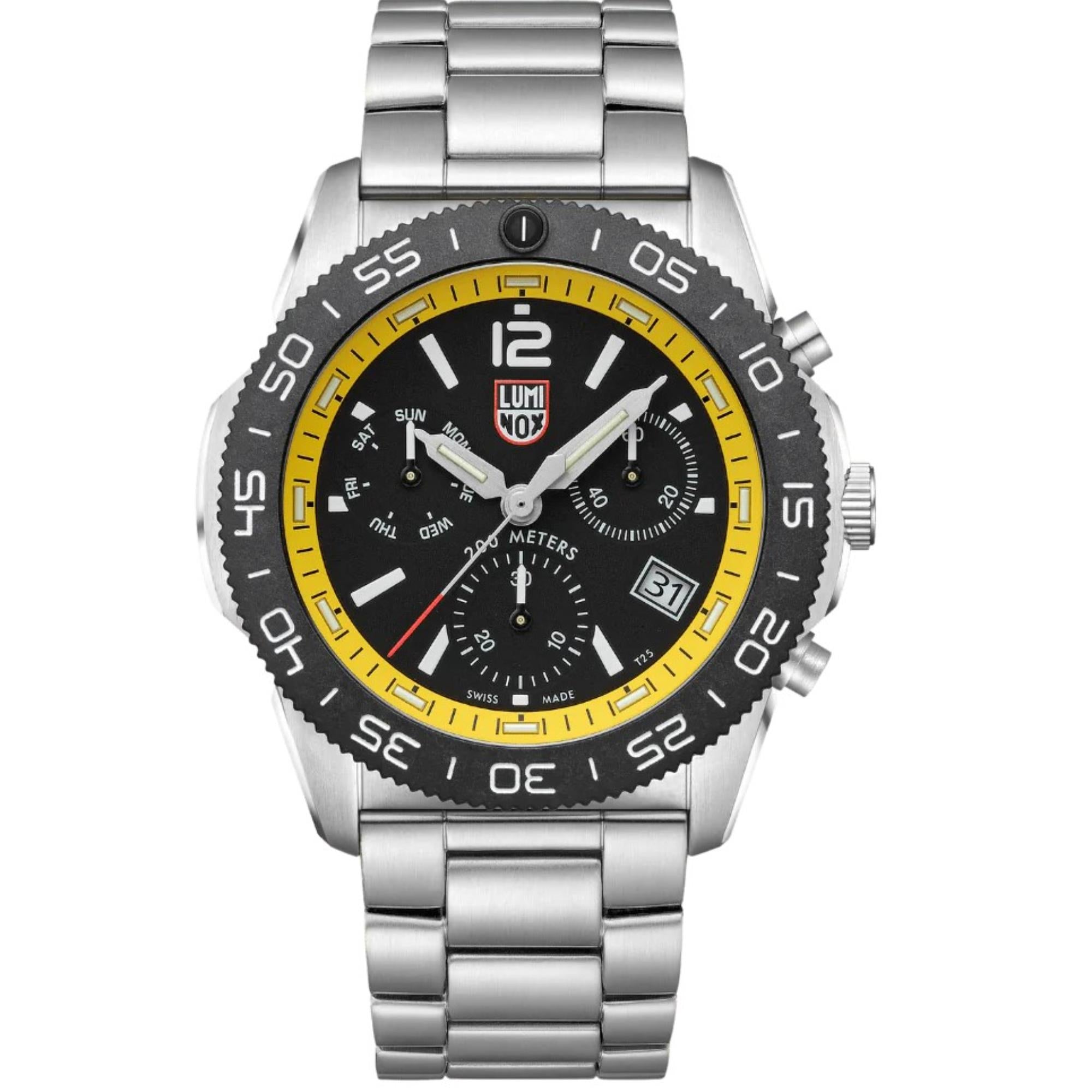 Luminox Pacific Diver Chronograph Series Black Dial Stainless Steel Strap Men's Watch XS.3145.M