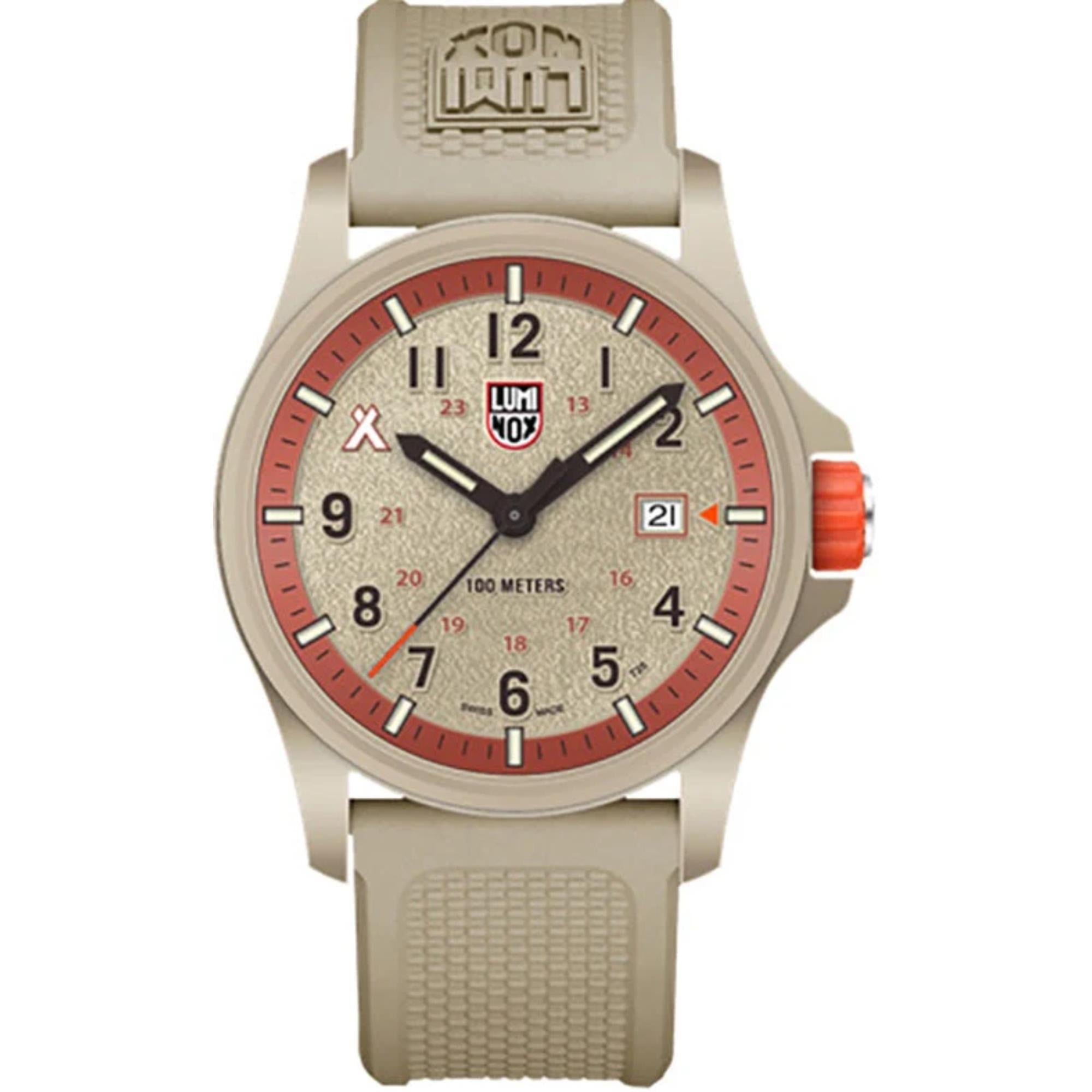 Luminox Bear Grylls Survival Series Brown Dial Rubber Strap Men's Watch XB.3717