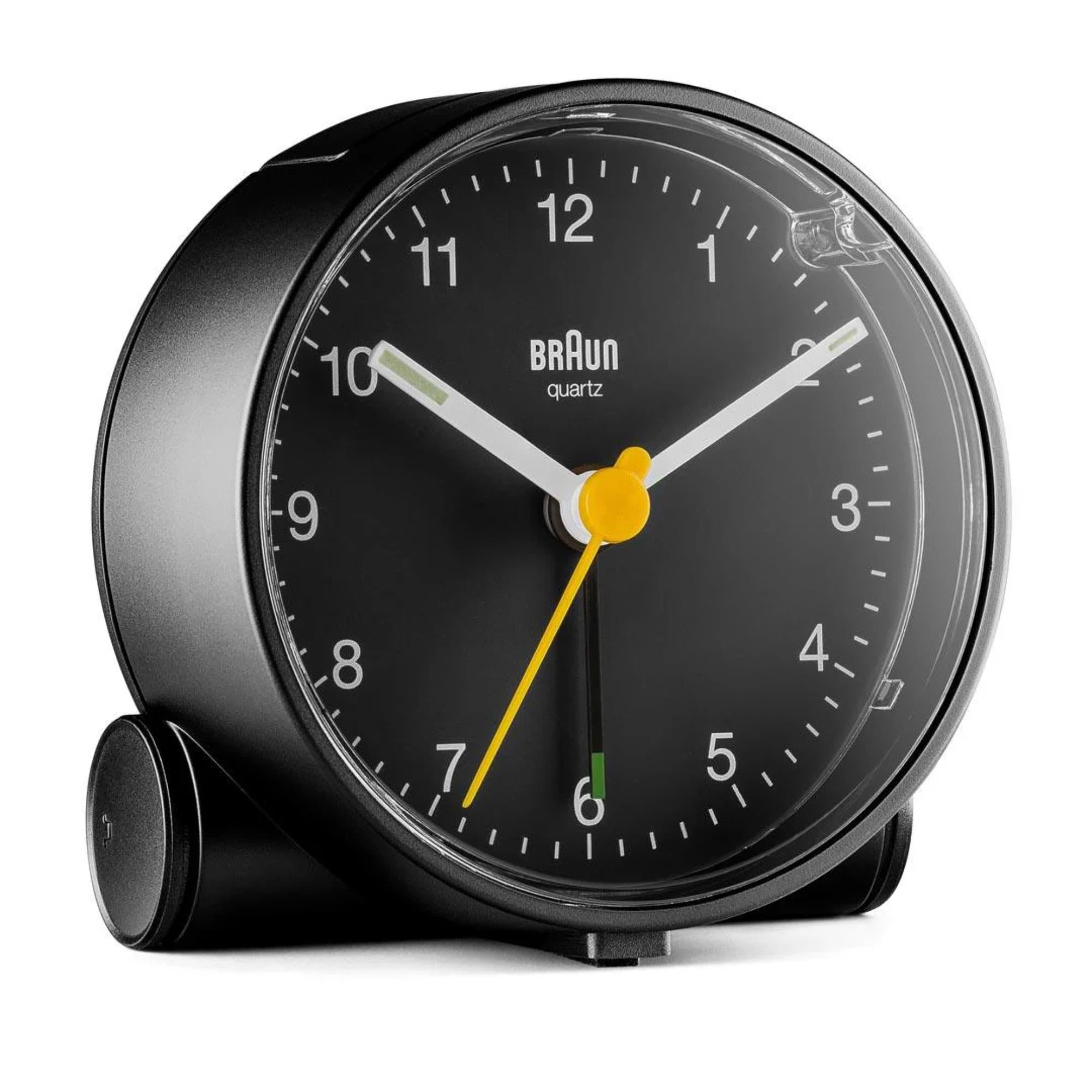 Braun Classic Quartz Black Dial Alarm Clock BC01B