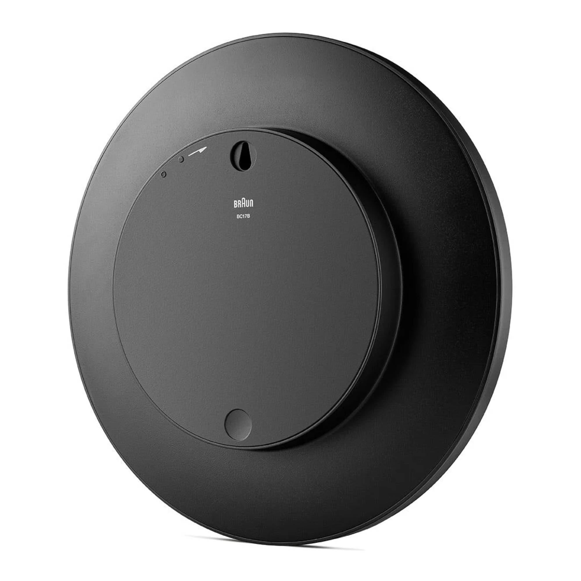 Braun Classic Black Dial Large Wall Clock BC17B