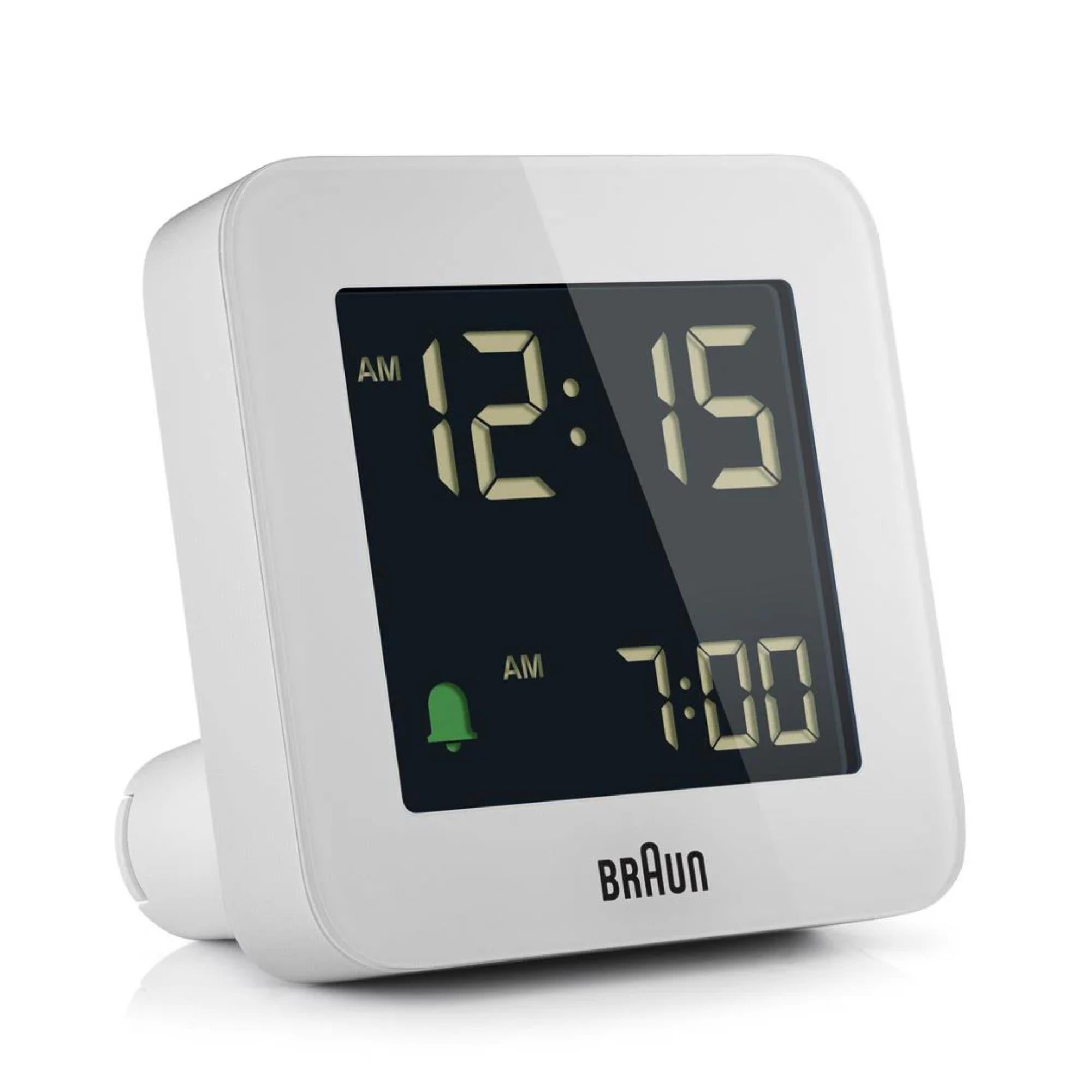 Braun Quartz White Digital Alarm Clock BC09W