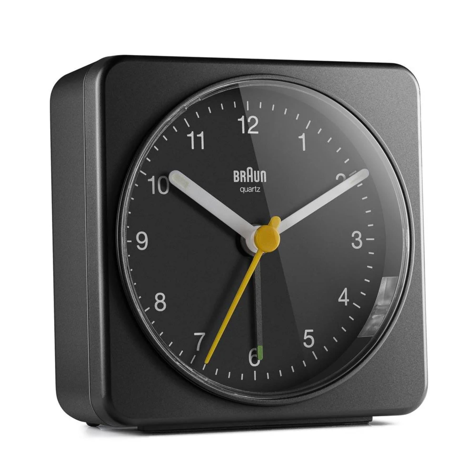 Braun Classic Quartz Black Dial Alarm Clock BC03B