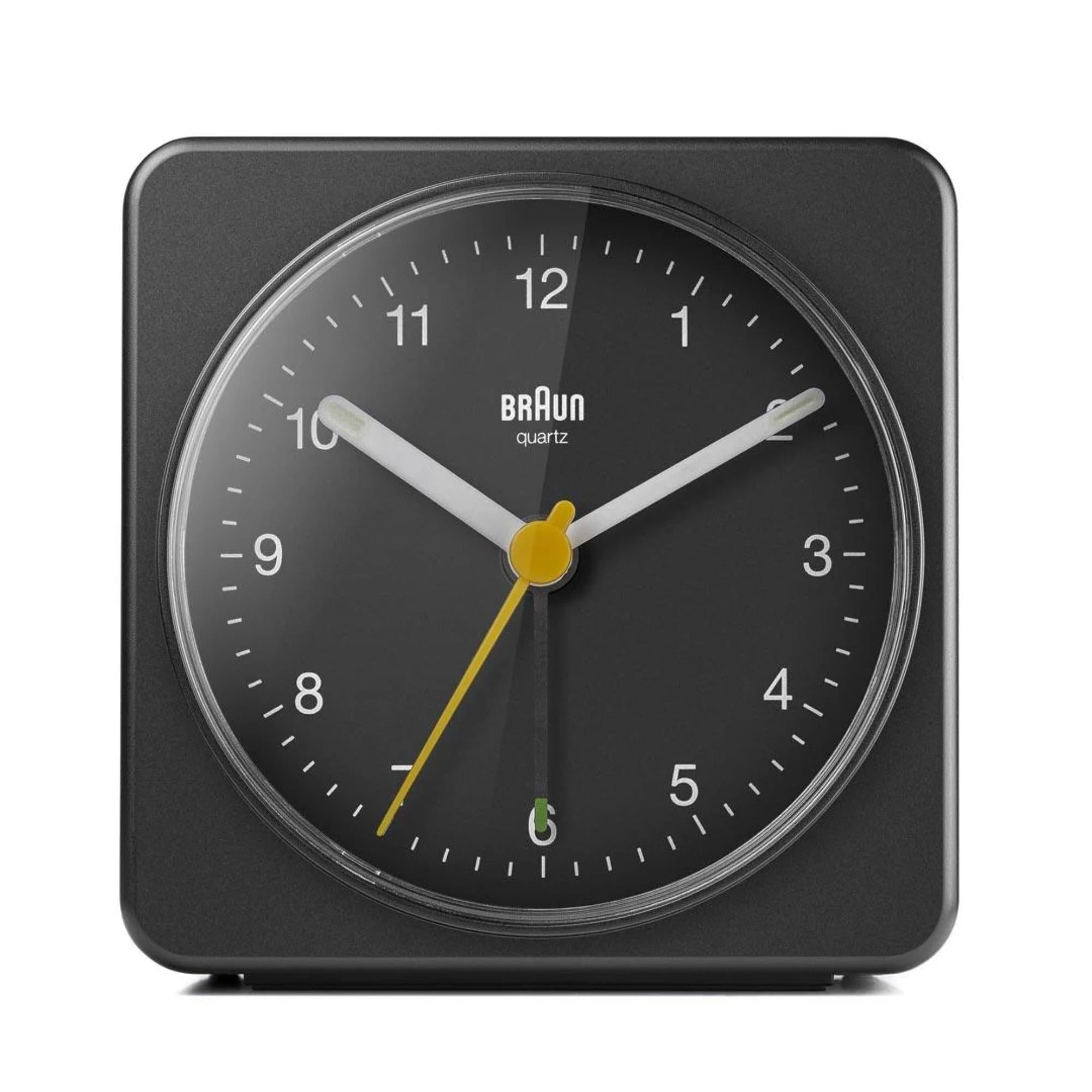Braun Classic Quartz Black Dial Alarm Clock BC03B